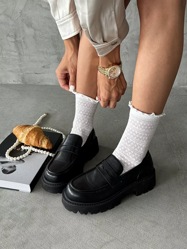 Лоферы женские экокожа