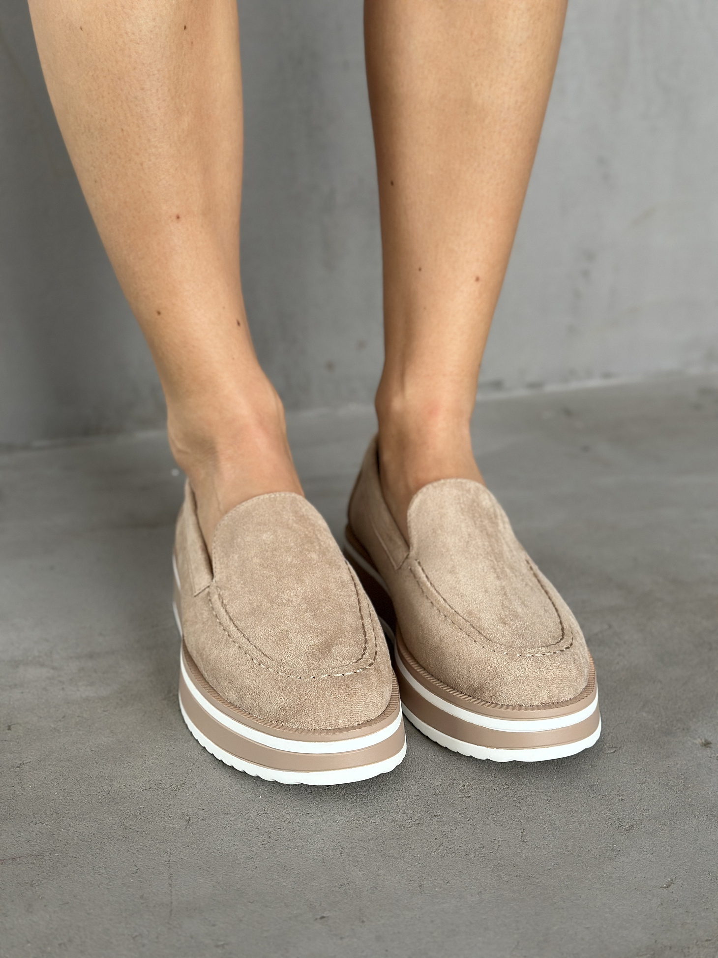 Лоферы женские текстиль