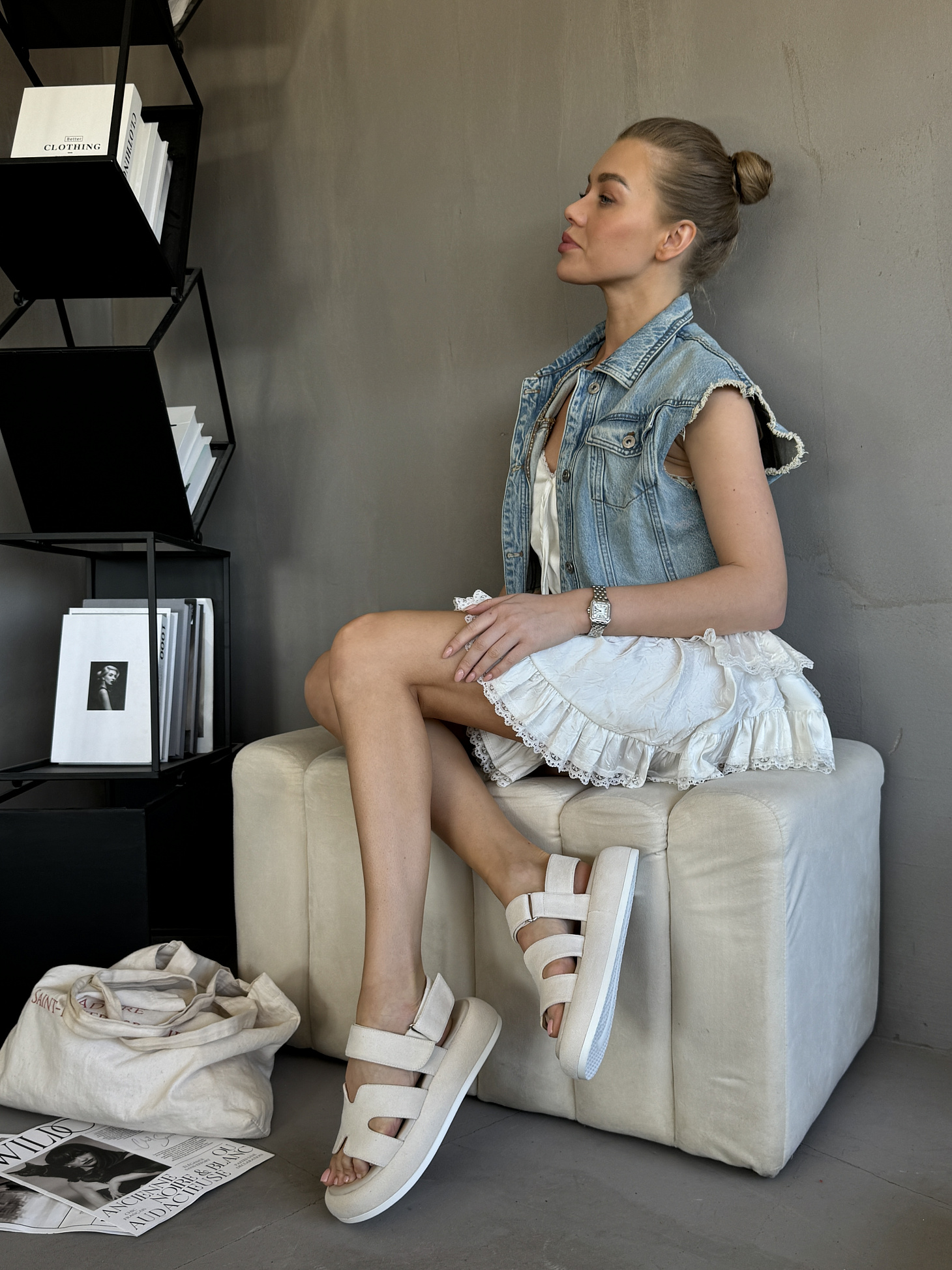 Босоножки женские текстиль