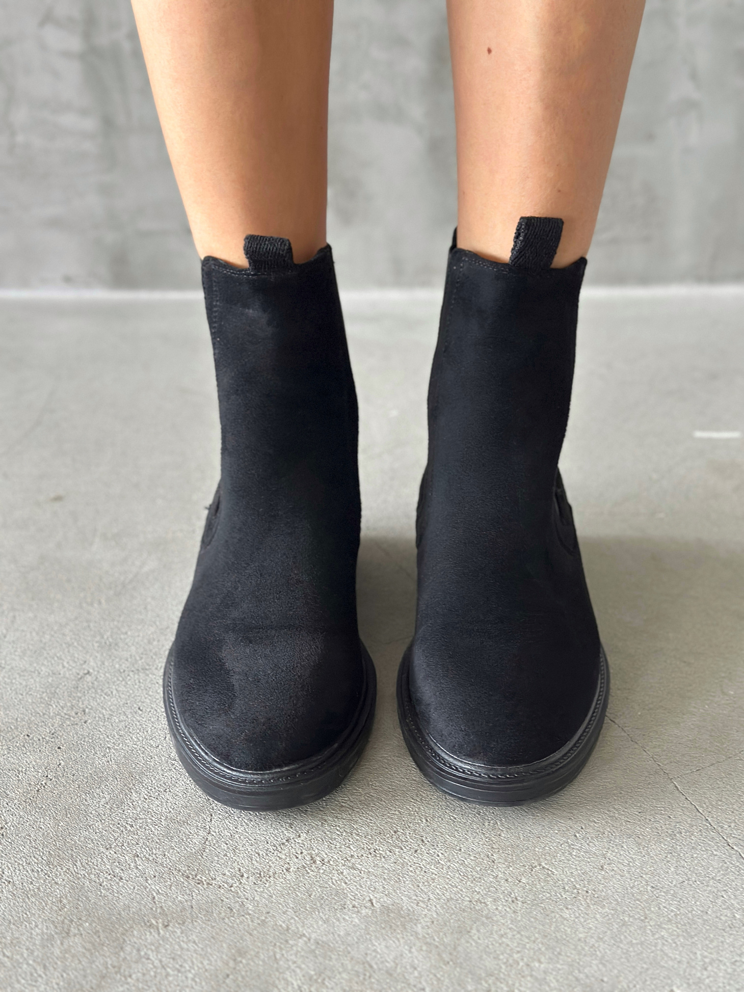 Ботинки женские экозамша