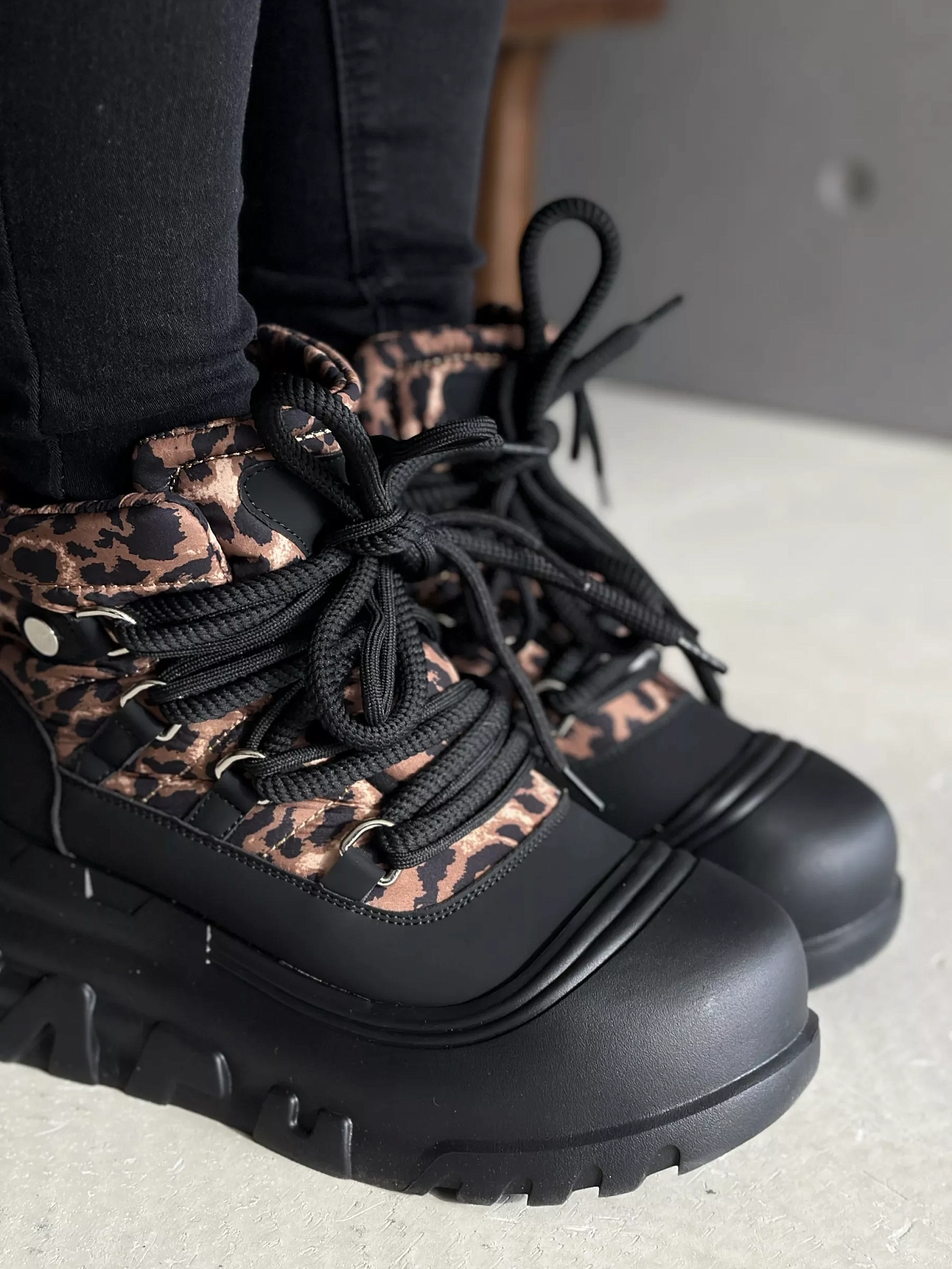 Дутики женские текстиль шерсть