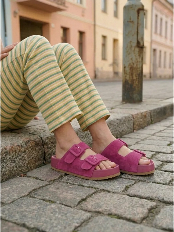 Летние шлепанцы детские на платформе