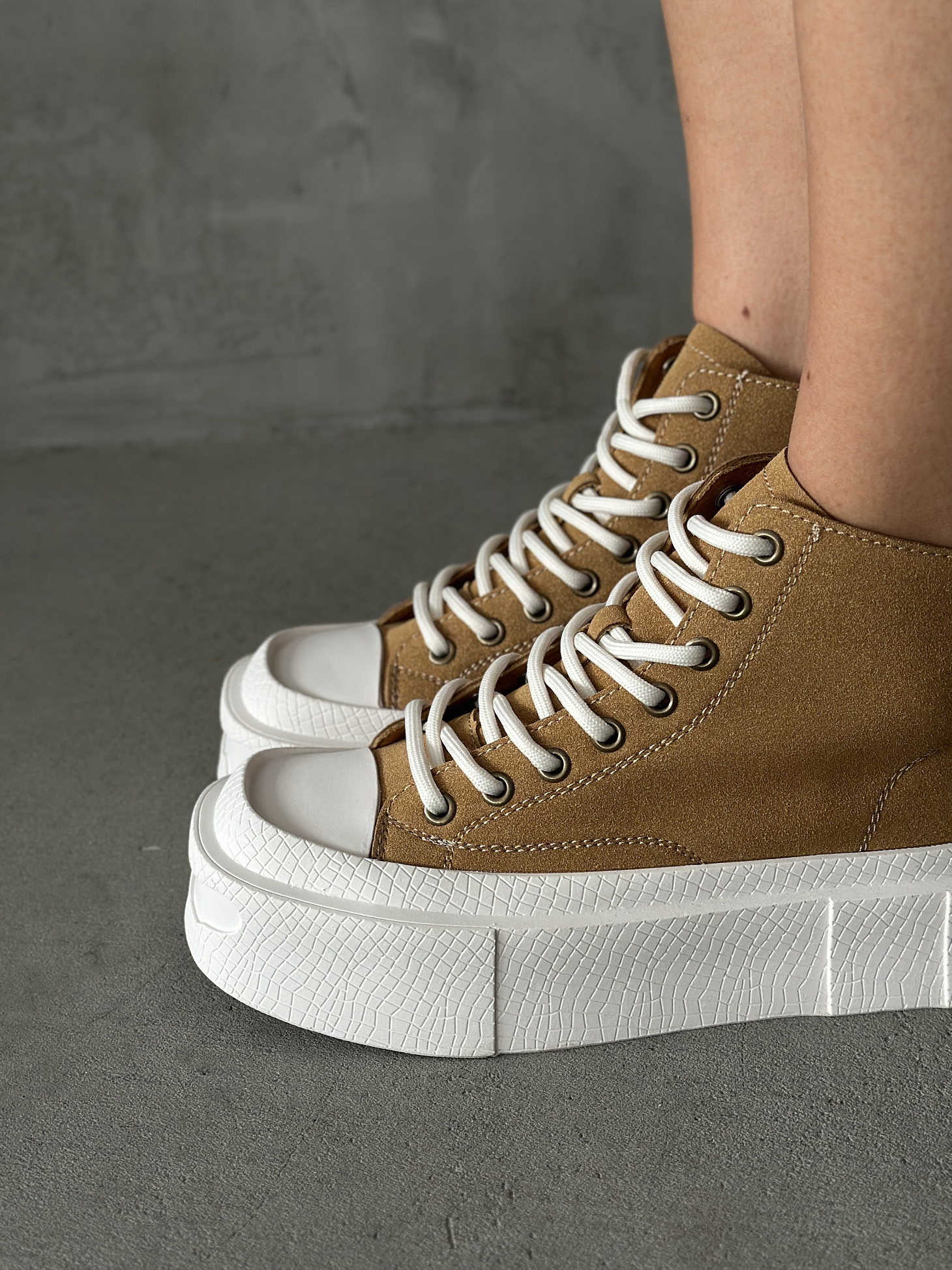 Кеды женские экозамша