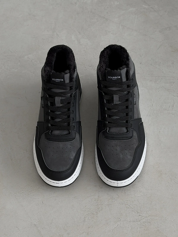 Демисезонные кроссовки утепленные высокие кеды