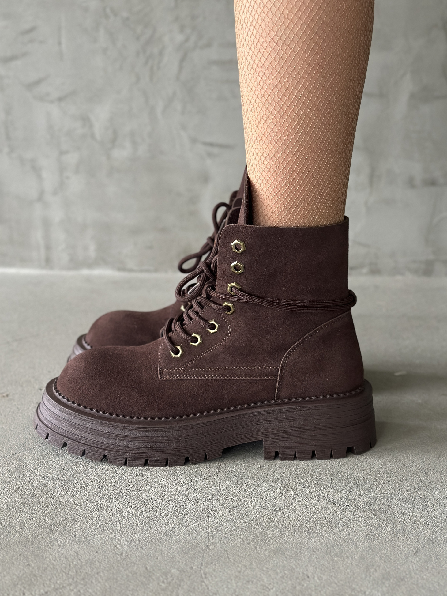 Ботинки женские натуральная замша