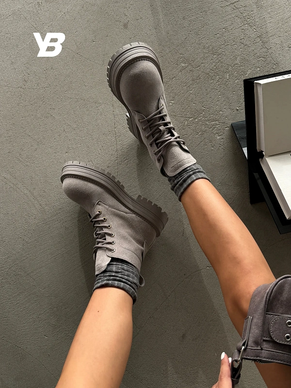 Ботинки женские натуральная замша шерсть