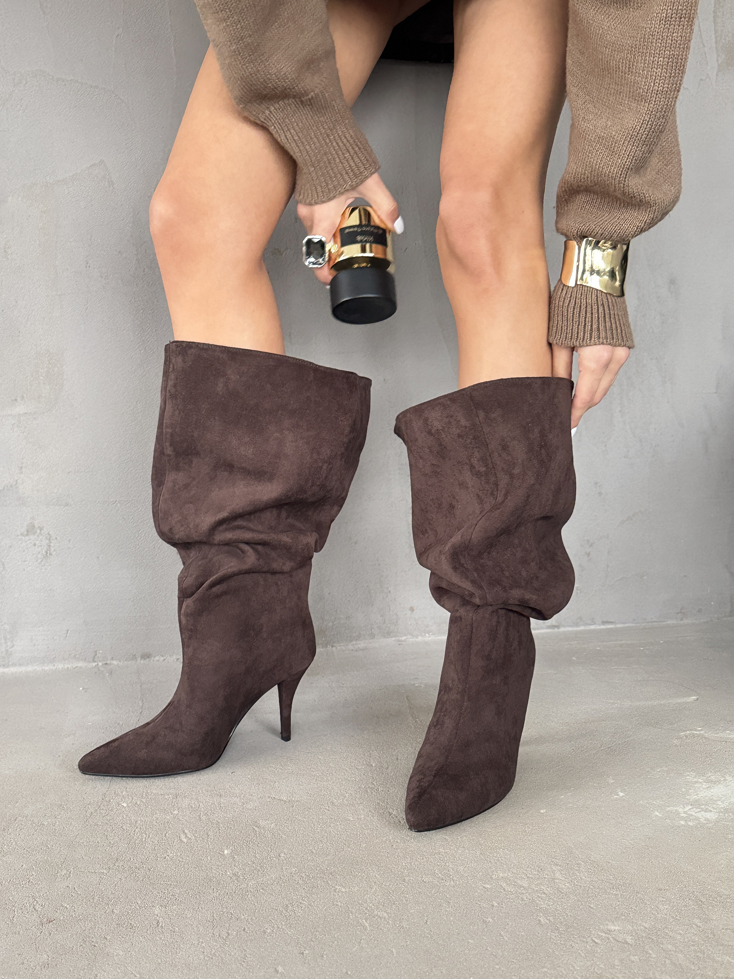 Сапоги женские текстиль