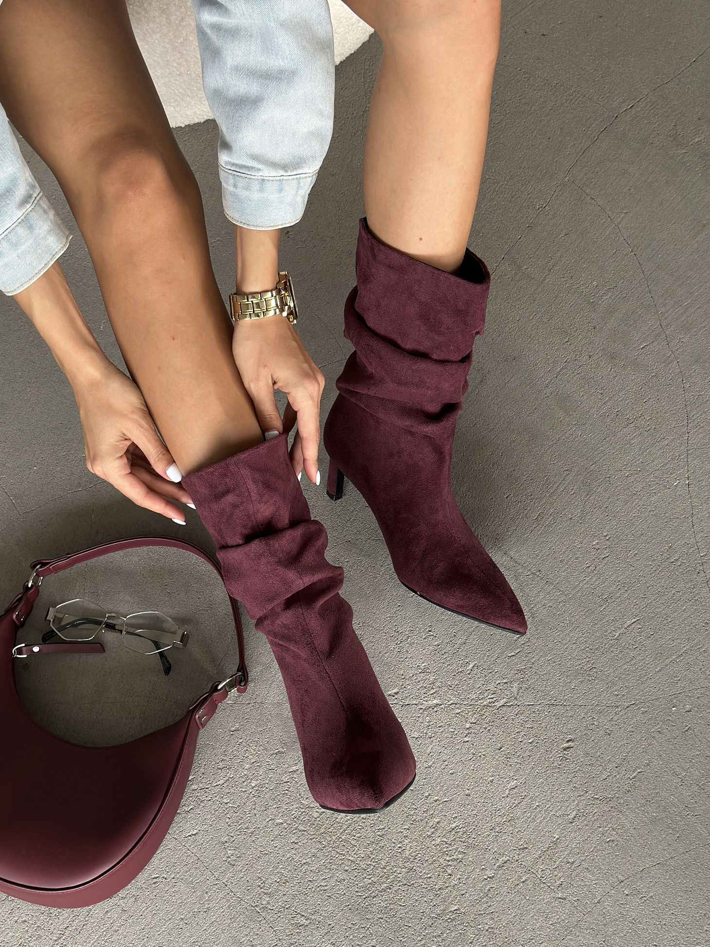 Сапоги женские текстиль