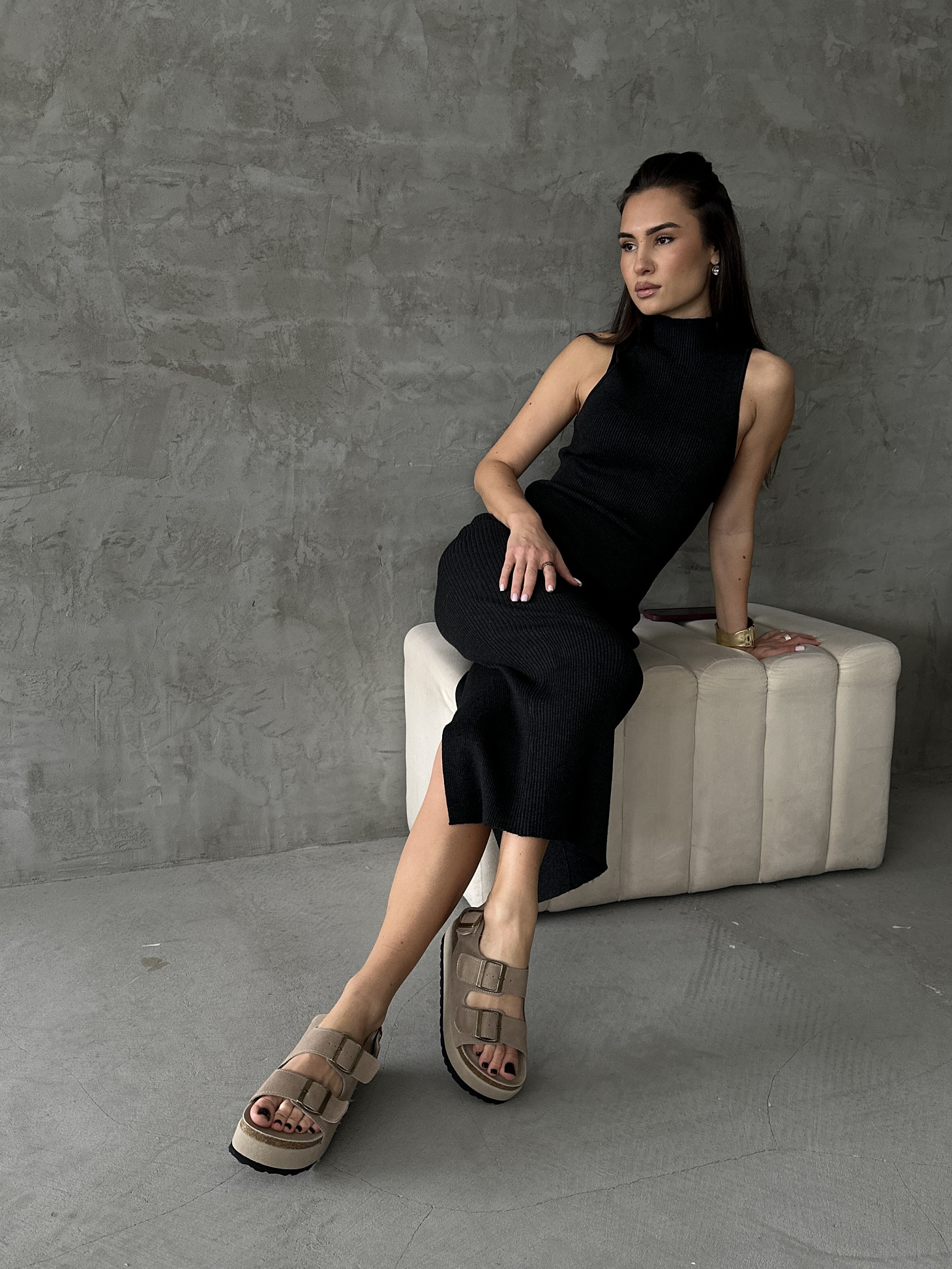 Босоножки женские натуральная замша