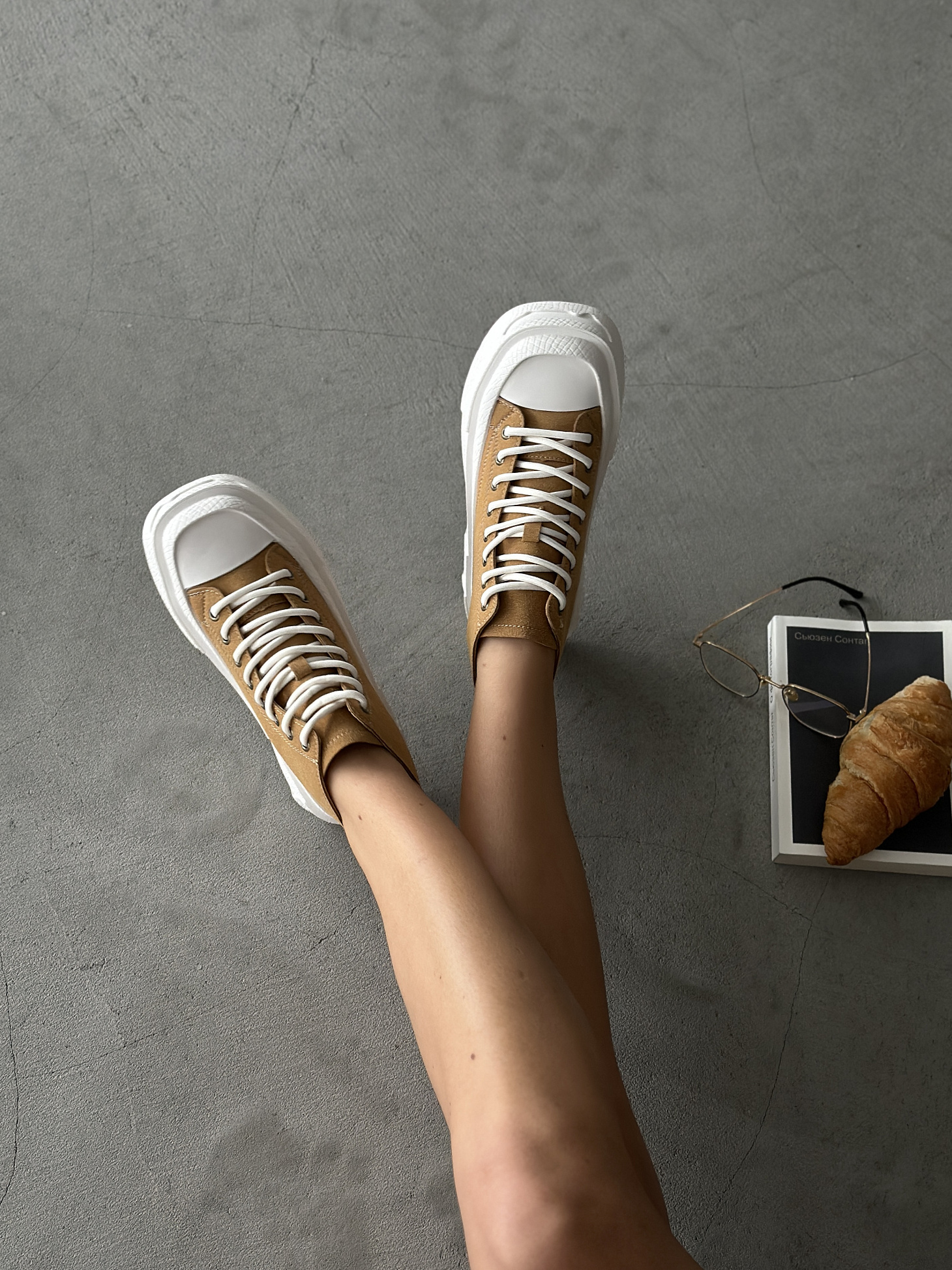 Кеды женские экозамша