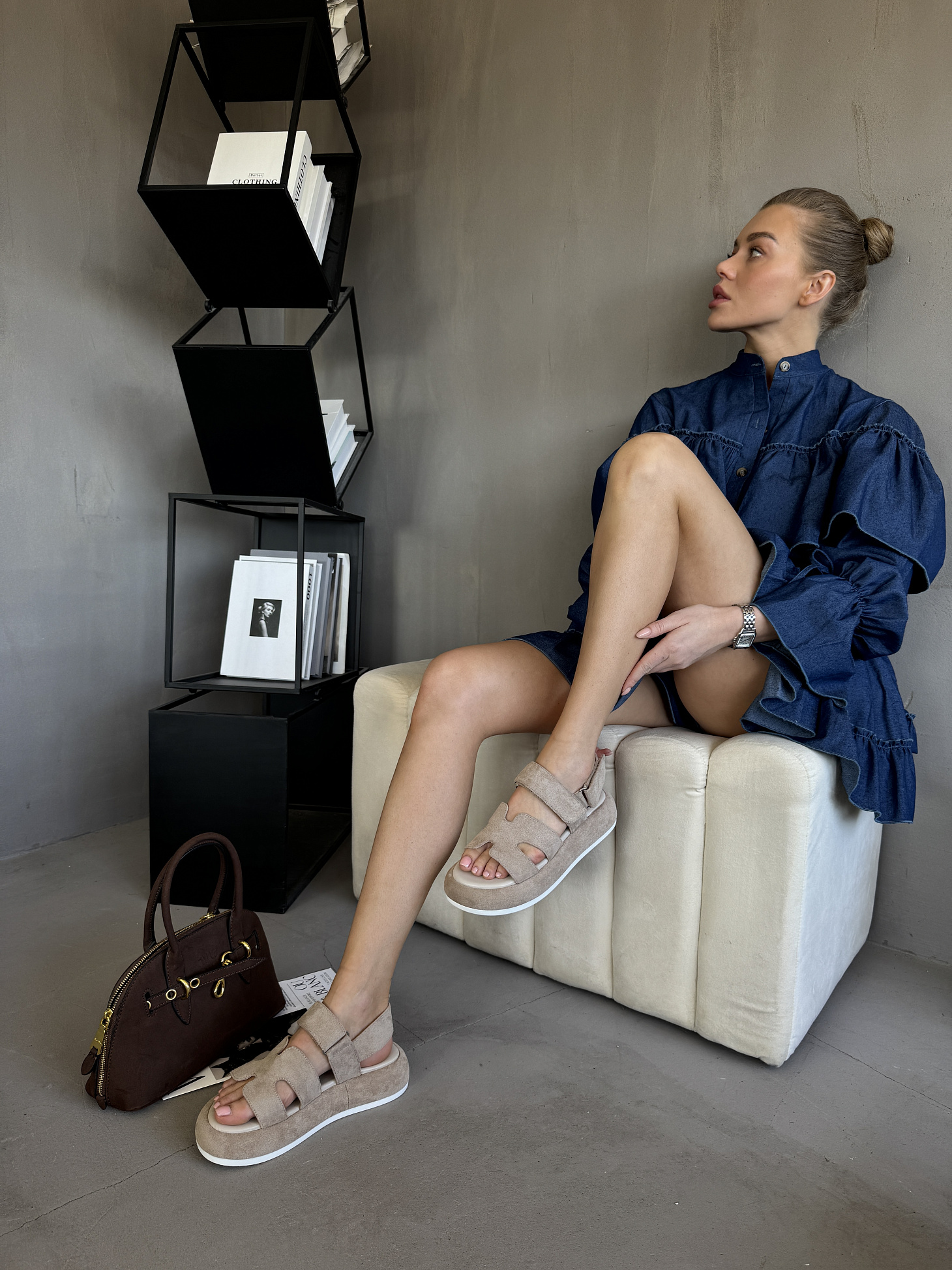 Босоножки женские текстиль