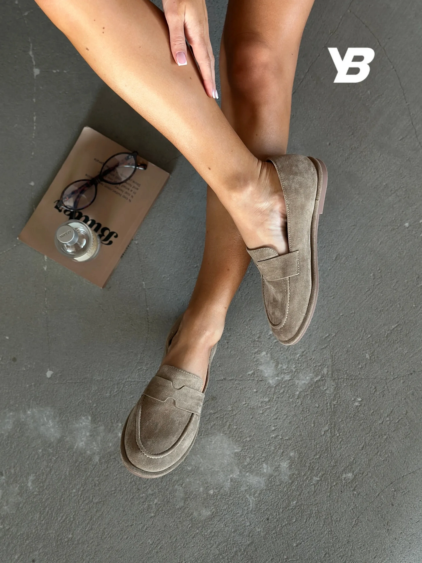 Лоферы женские бежевые летние