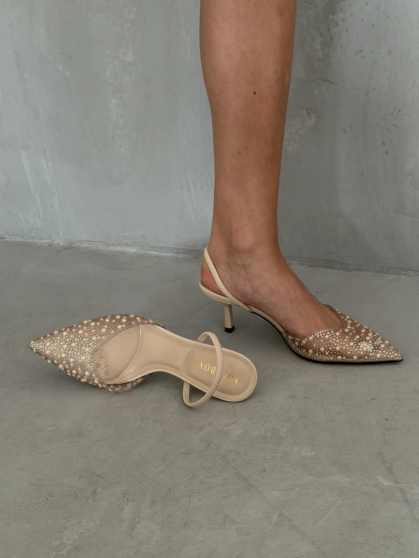 Туфли на каблуке с открытой пяткой лодочки сетка