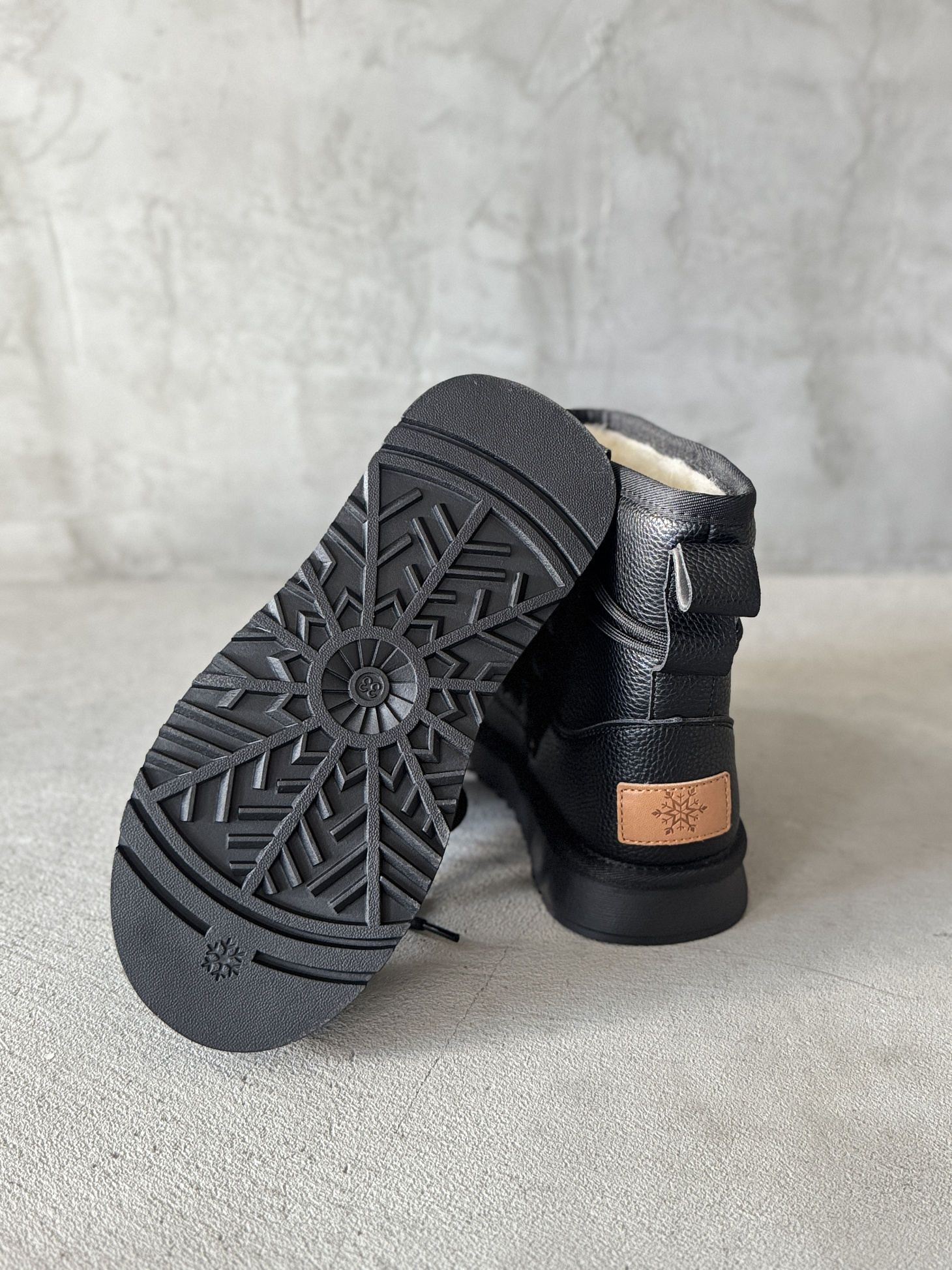 Ботинки детские экокожа шерсть