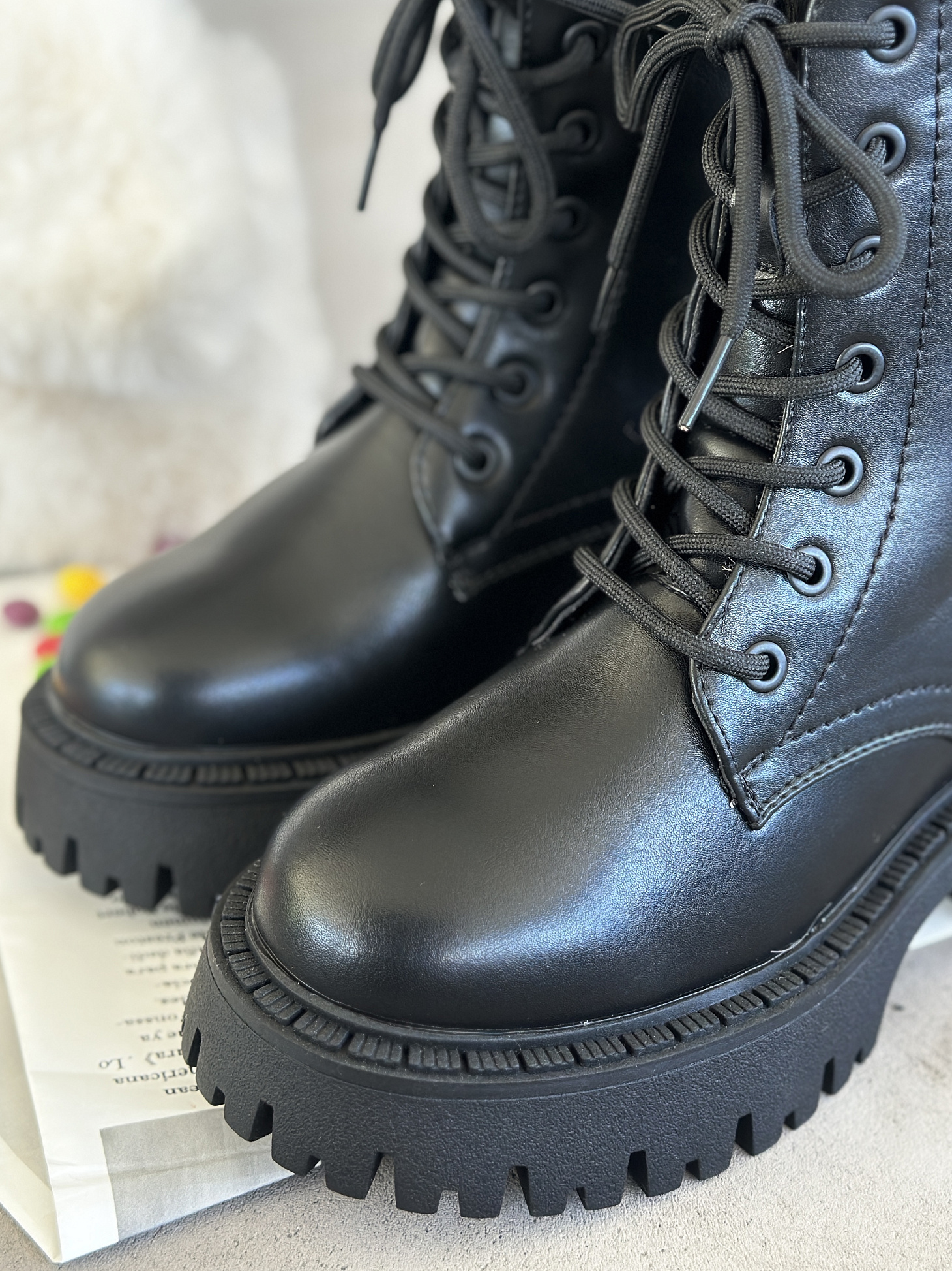 Ботинки детские экокожа шерсть