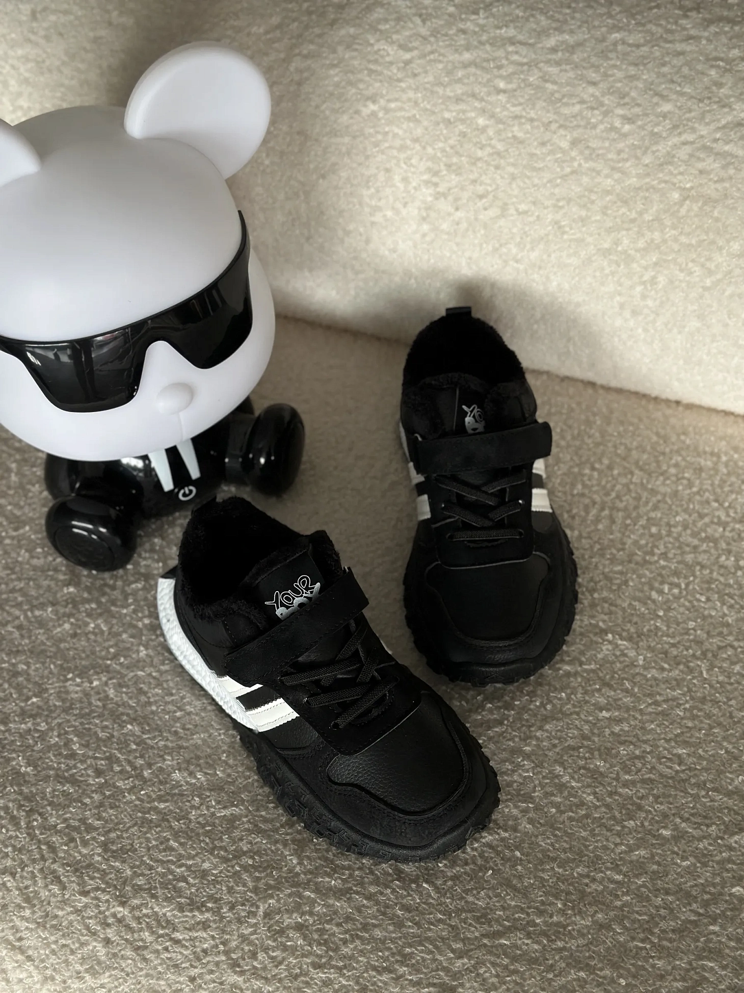 Зимние кроссовки детские на высокой подошве