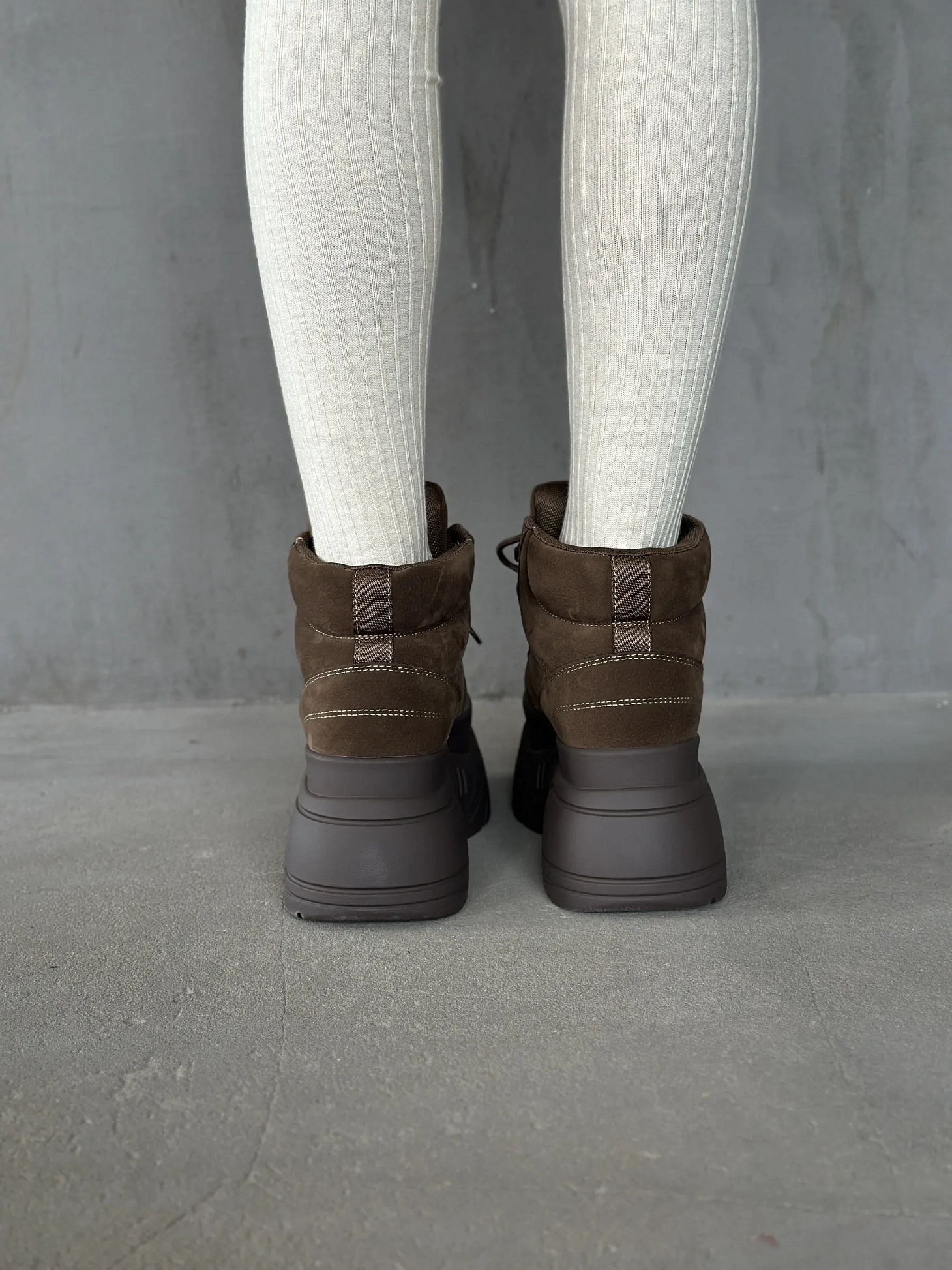 Ботинки женские экозамша