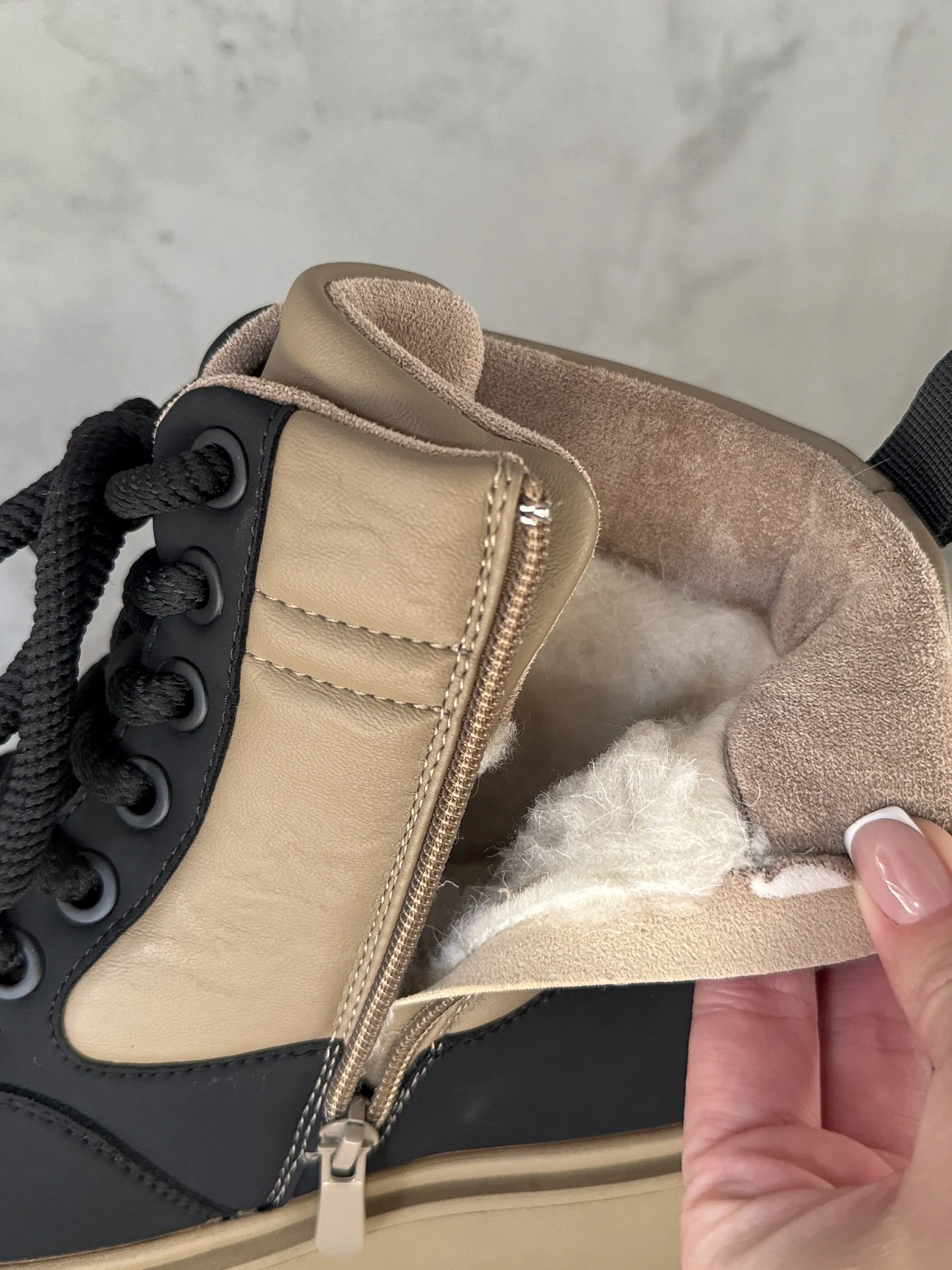 Ботинки детские экокожа шерсть