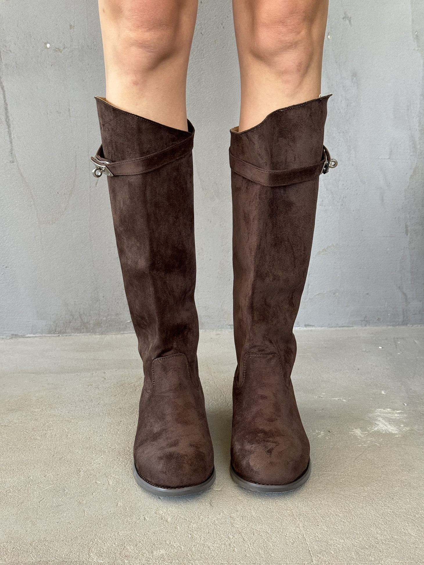 Сапоги женские экозамша