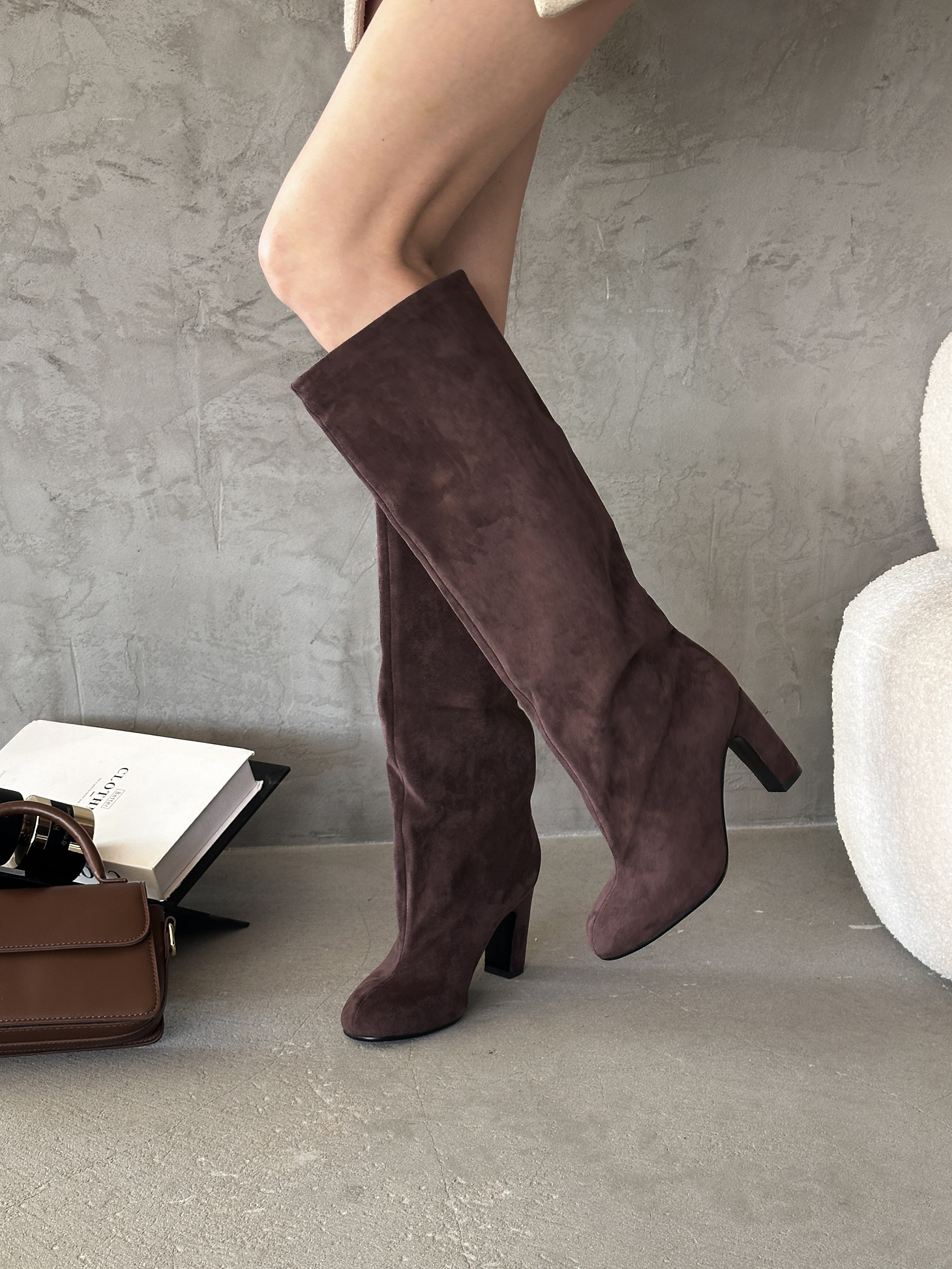 Сапоги женские экозамша