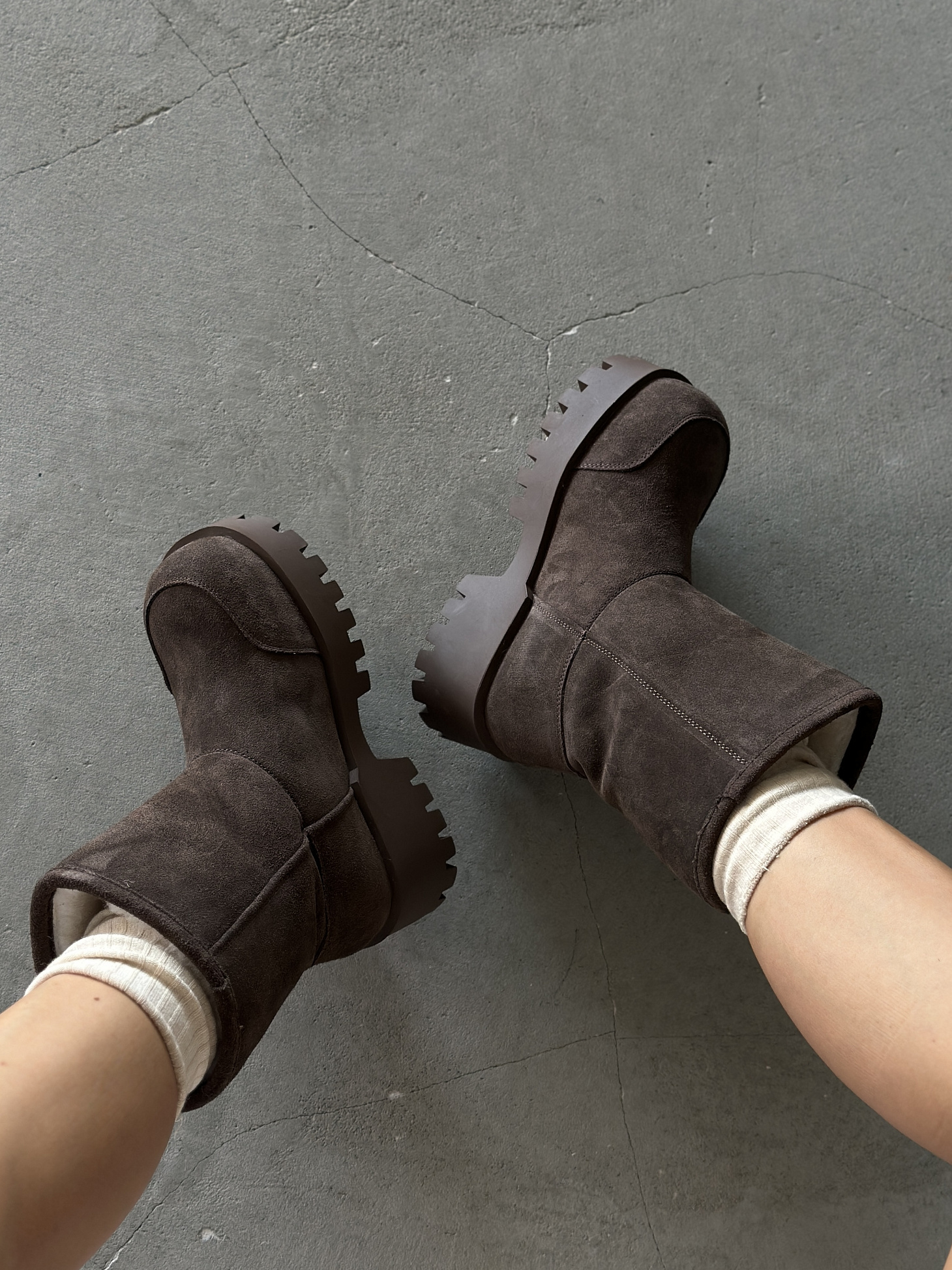 Сапоги женские натуральная замша шерсть