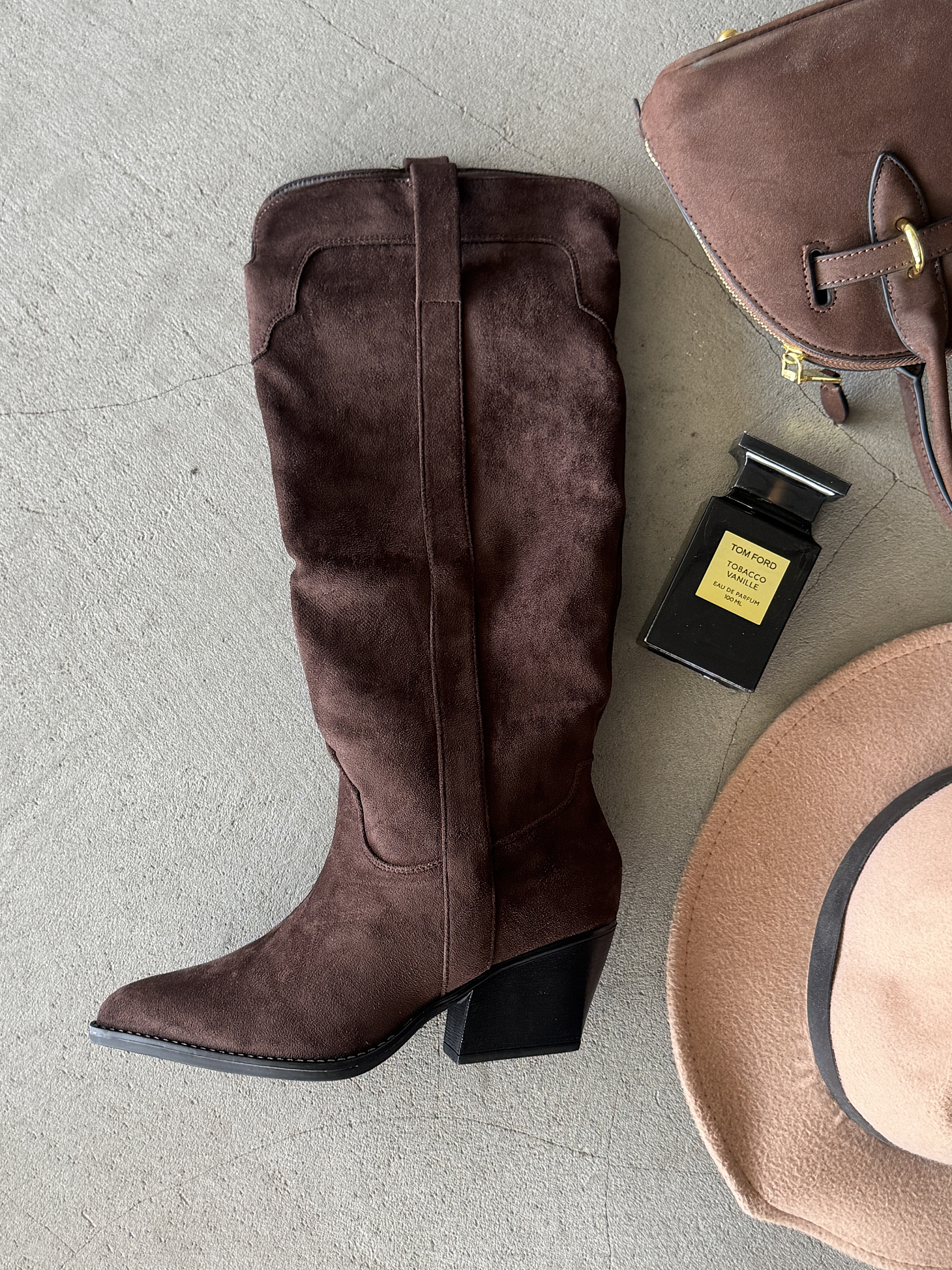 Сапоги казаки женские экозамша еврошерсть