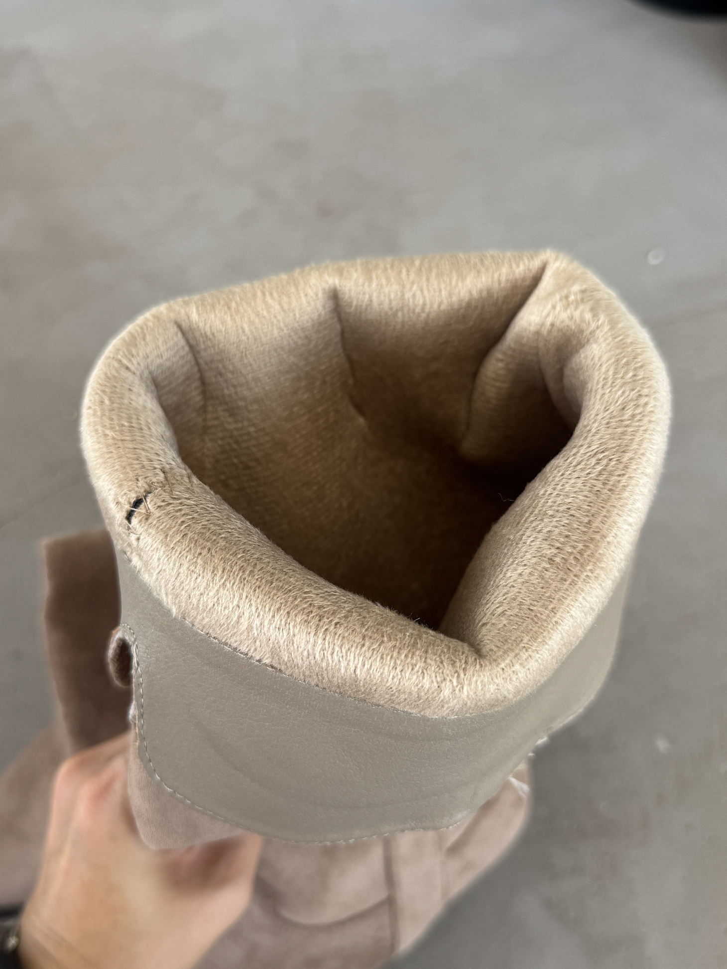 Сапоги казаки женские экозамша еврошерсть