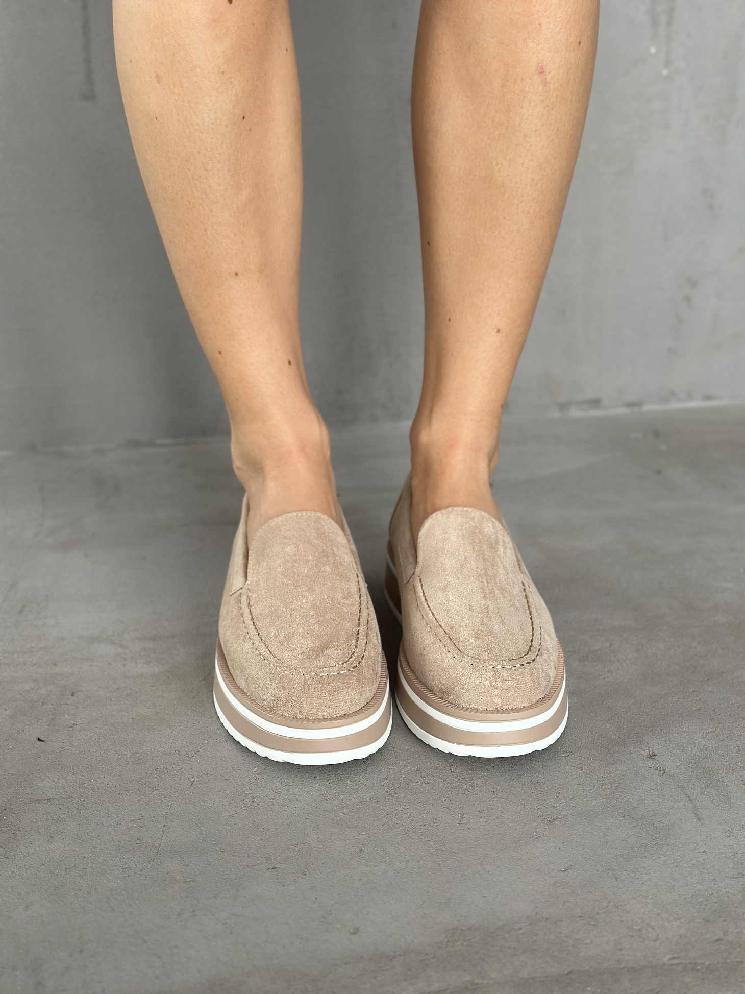 Лоферы женские текстиль