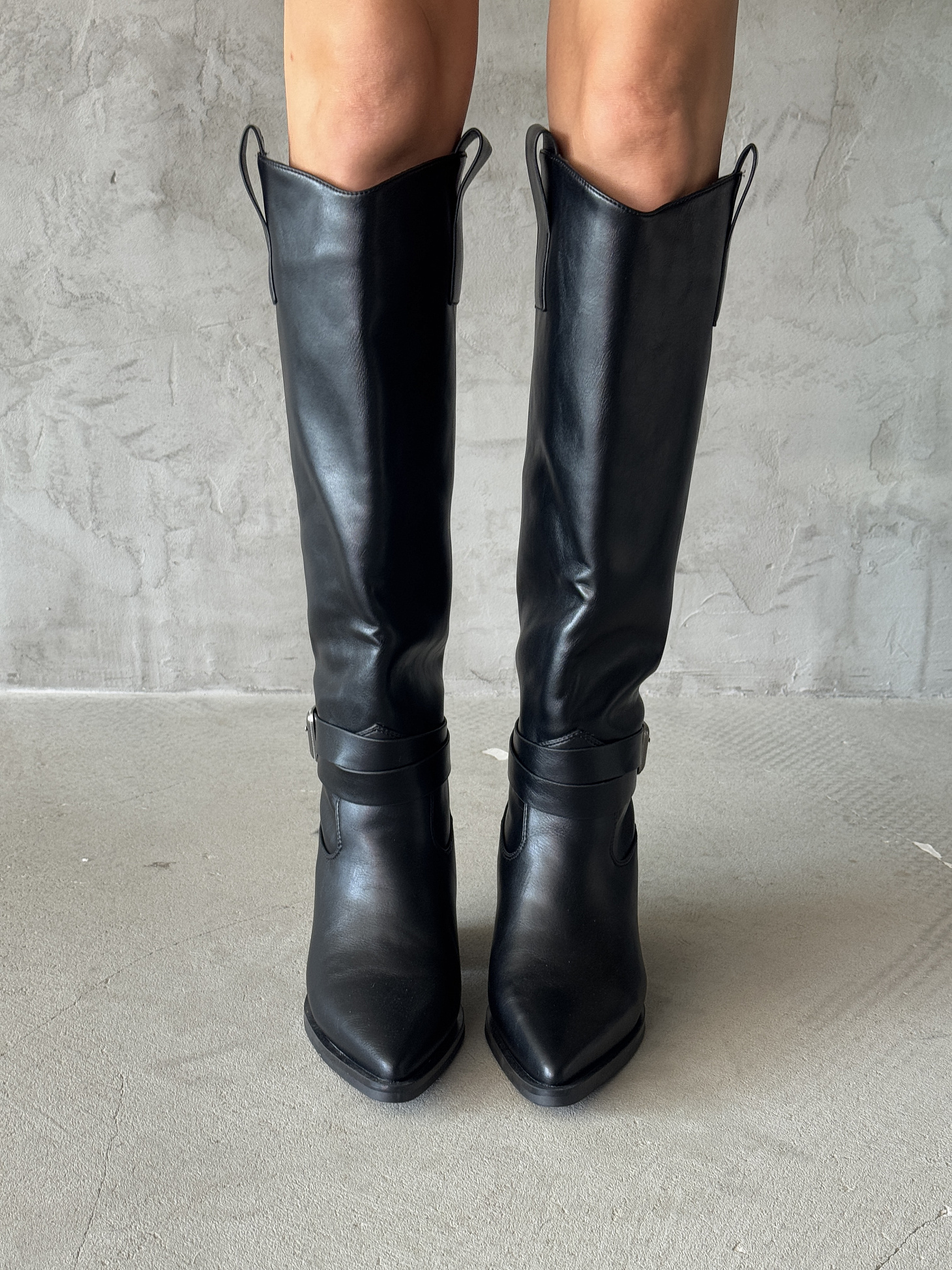 Сапоги женские экокожа шерсть