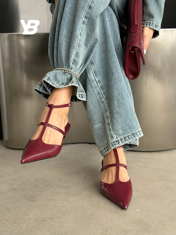 Туфли женские на каблуке с открытой пяткой вечерние