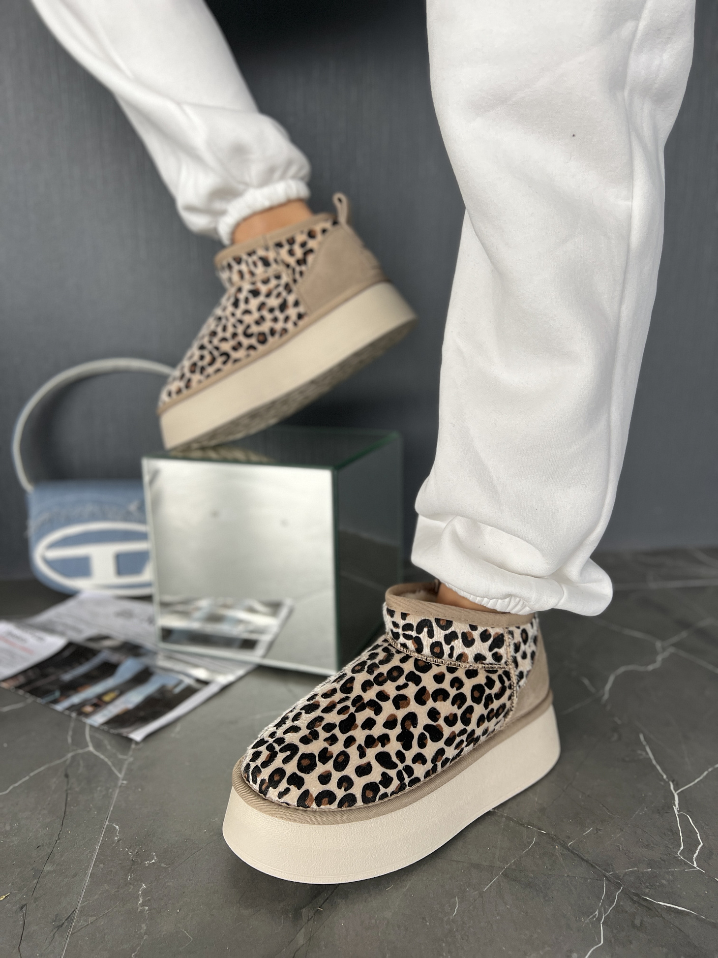 Угги женские замша шерсть