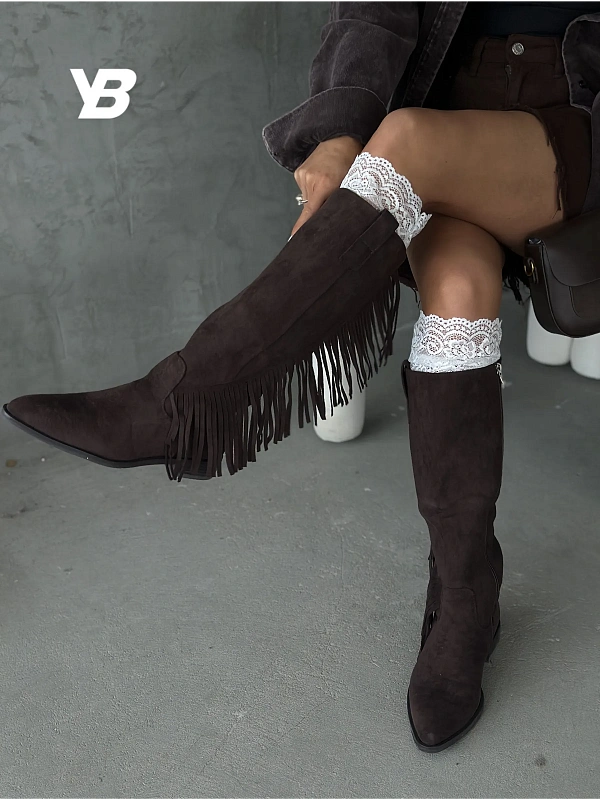 Сапоги женские экозамша