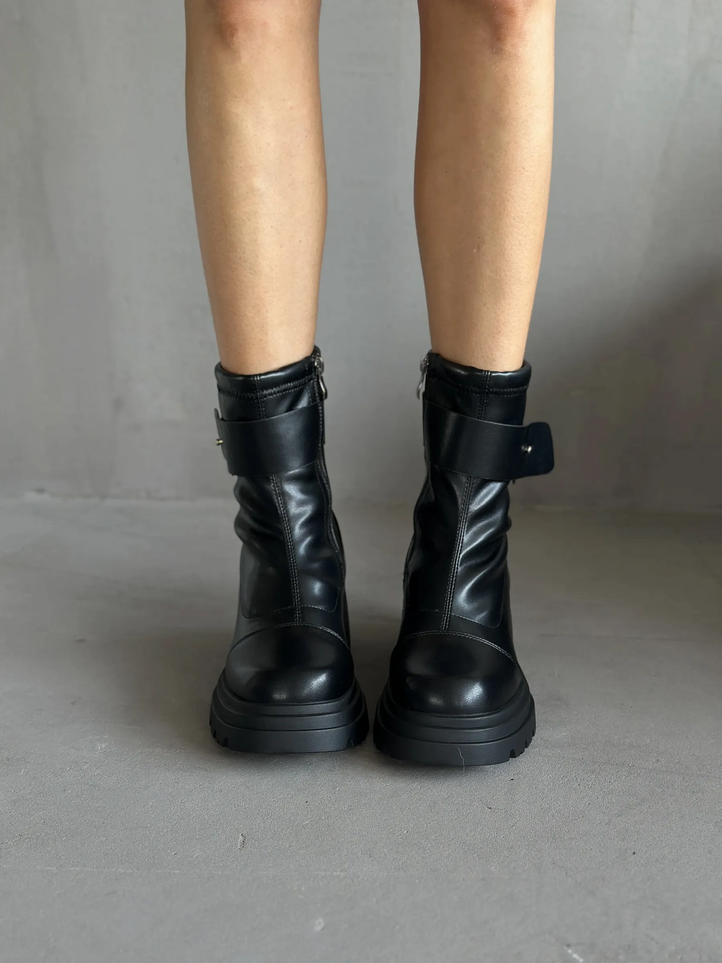 Ботинки женские экокожа шерсть