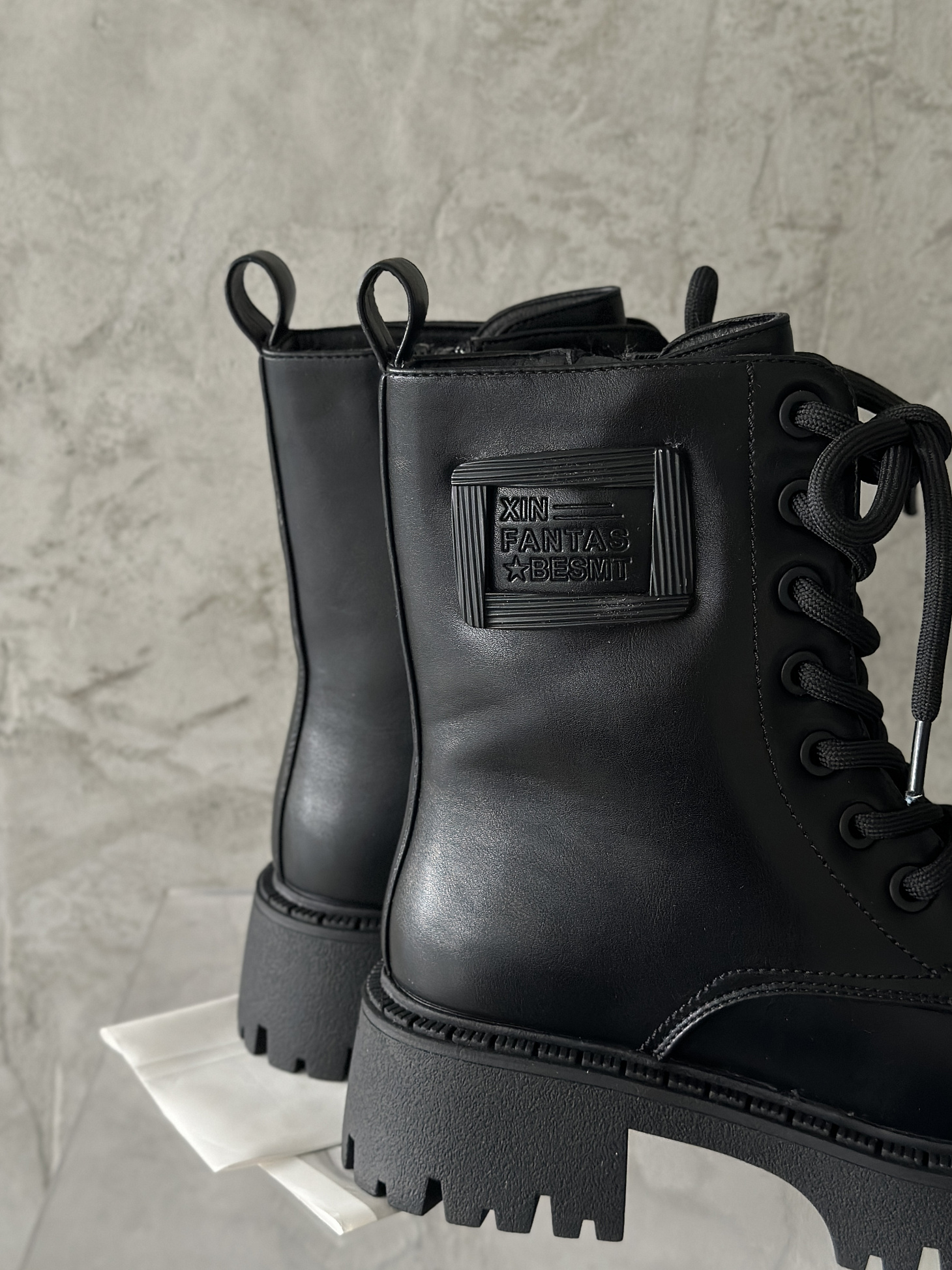 Ботинки детские экокожа шерсть