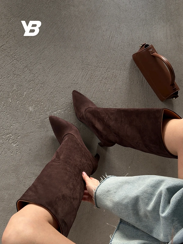 Сапоги женские экозамша