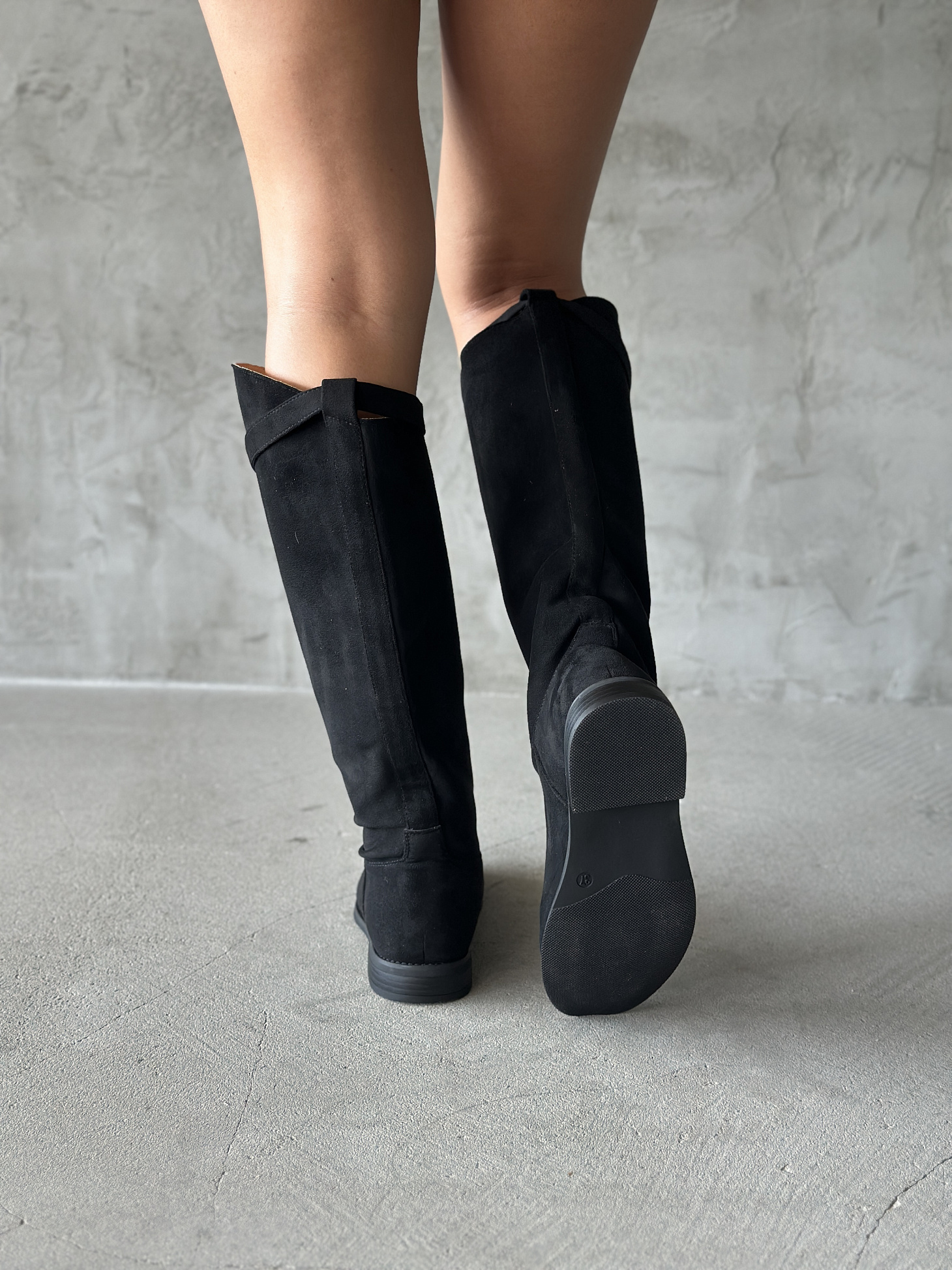 Сапоги женские экозамша