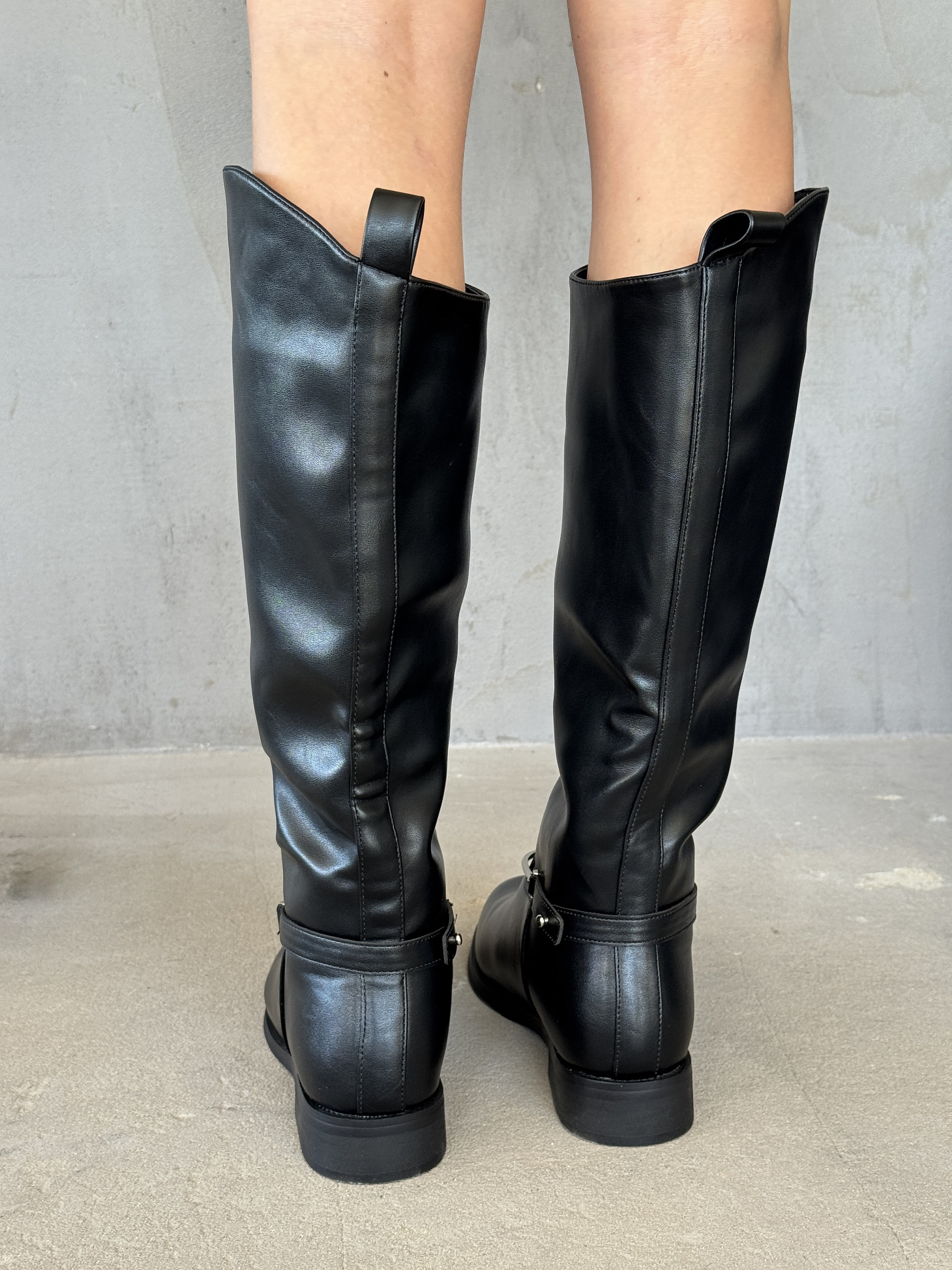 Сапоги женские экокожа шерсть