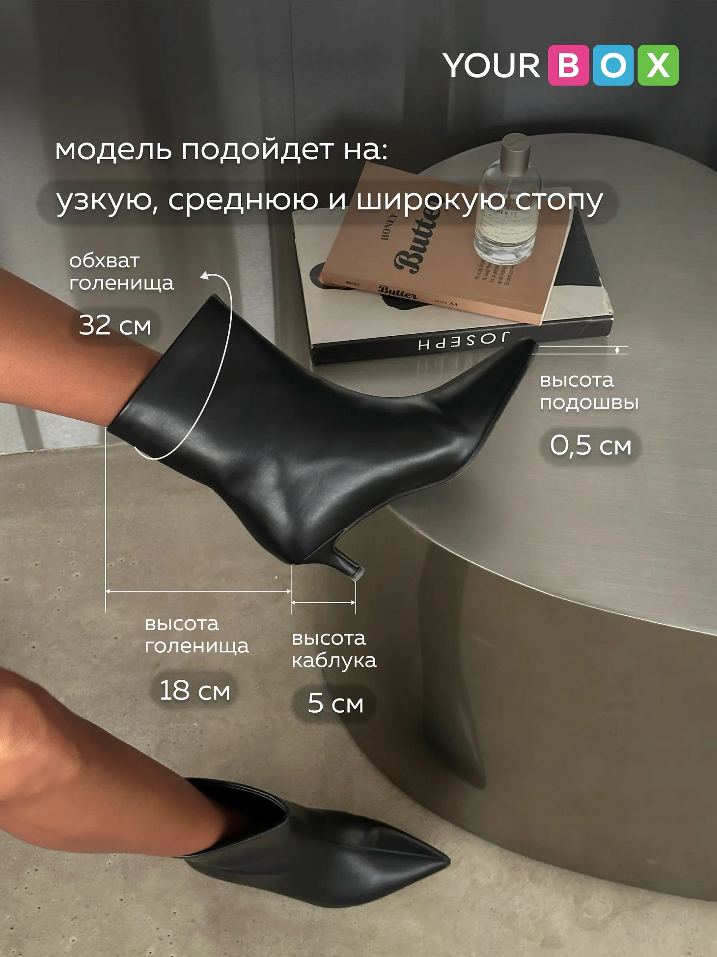 Ботильоны женские экокожа