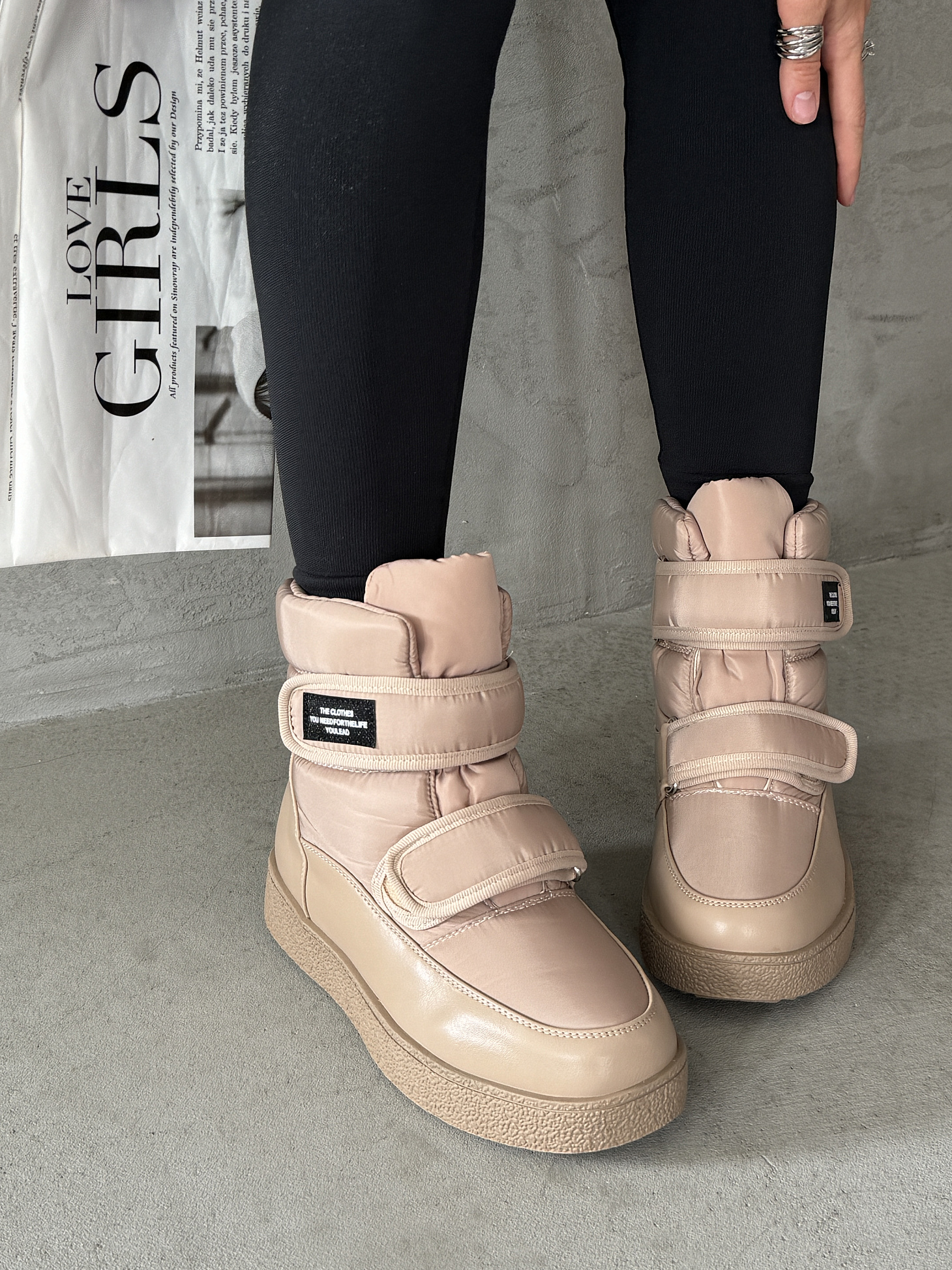 Дутики женские текстиль шерсть