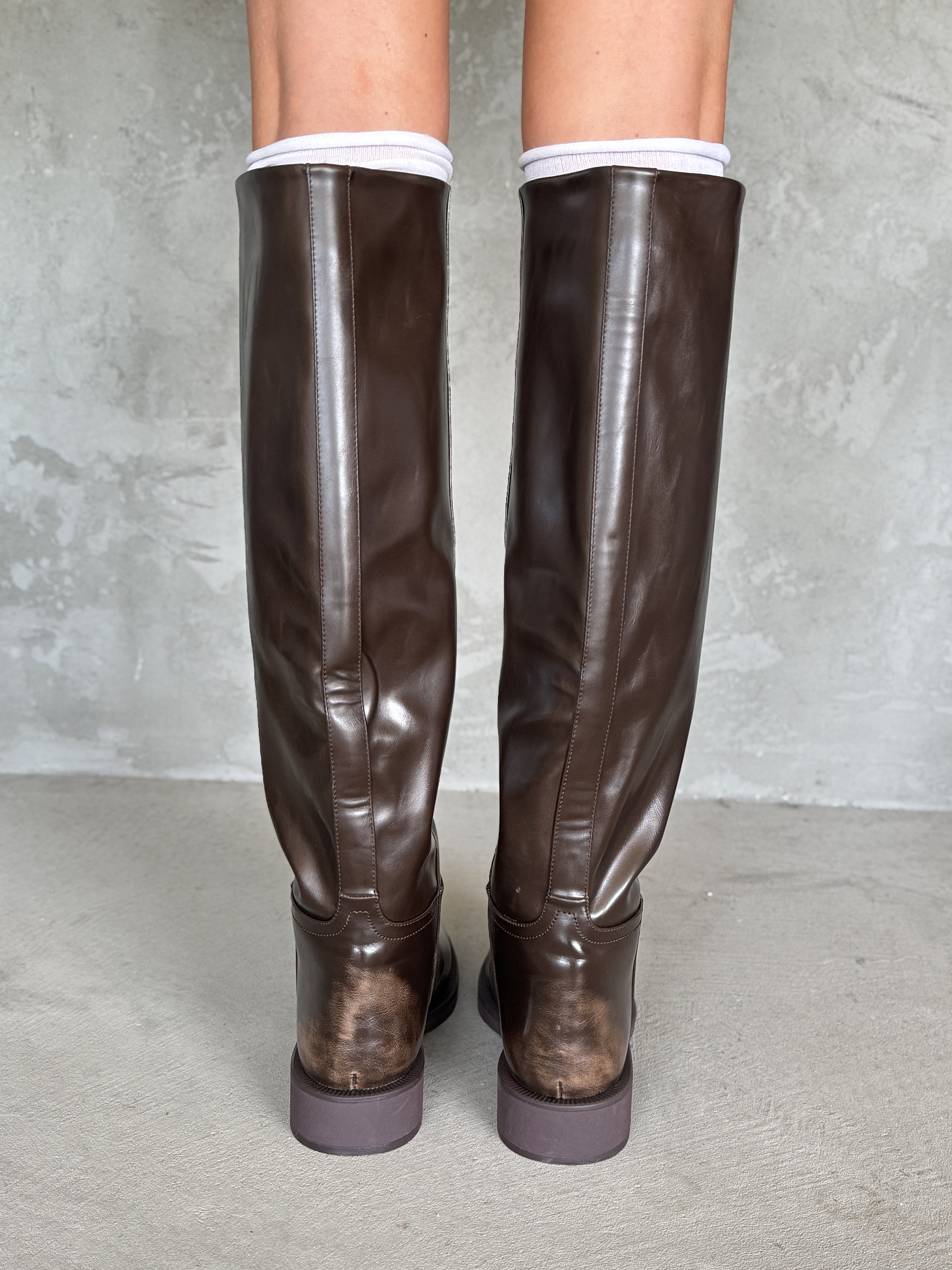 Сапоги женские экокожа шерсть