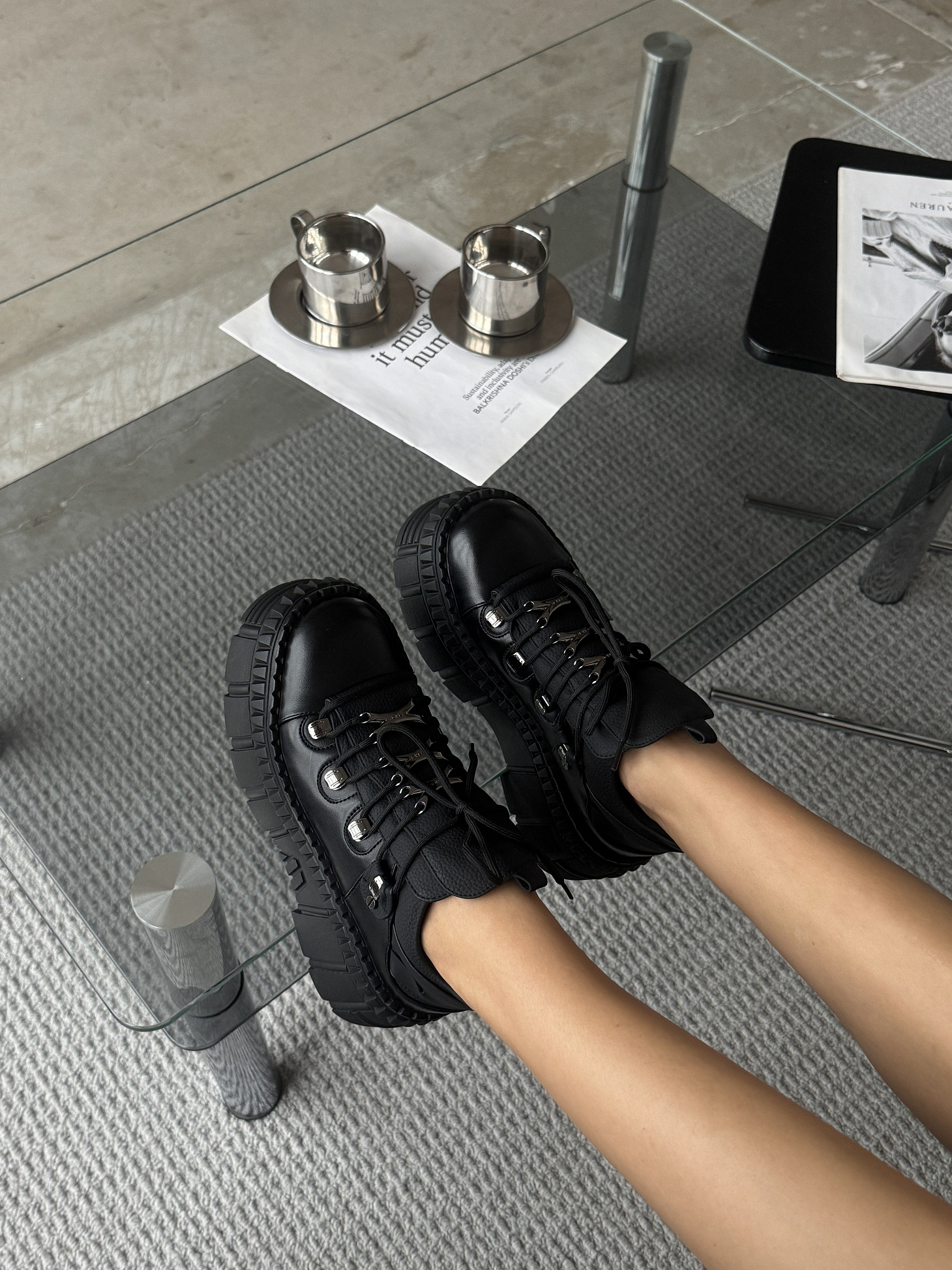 Ботинки женские экокожа