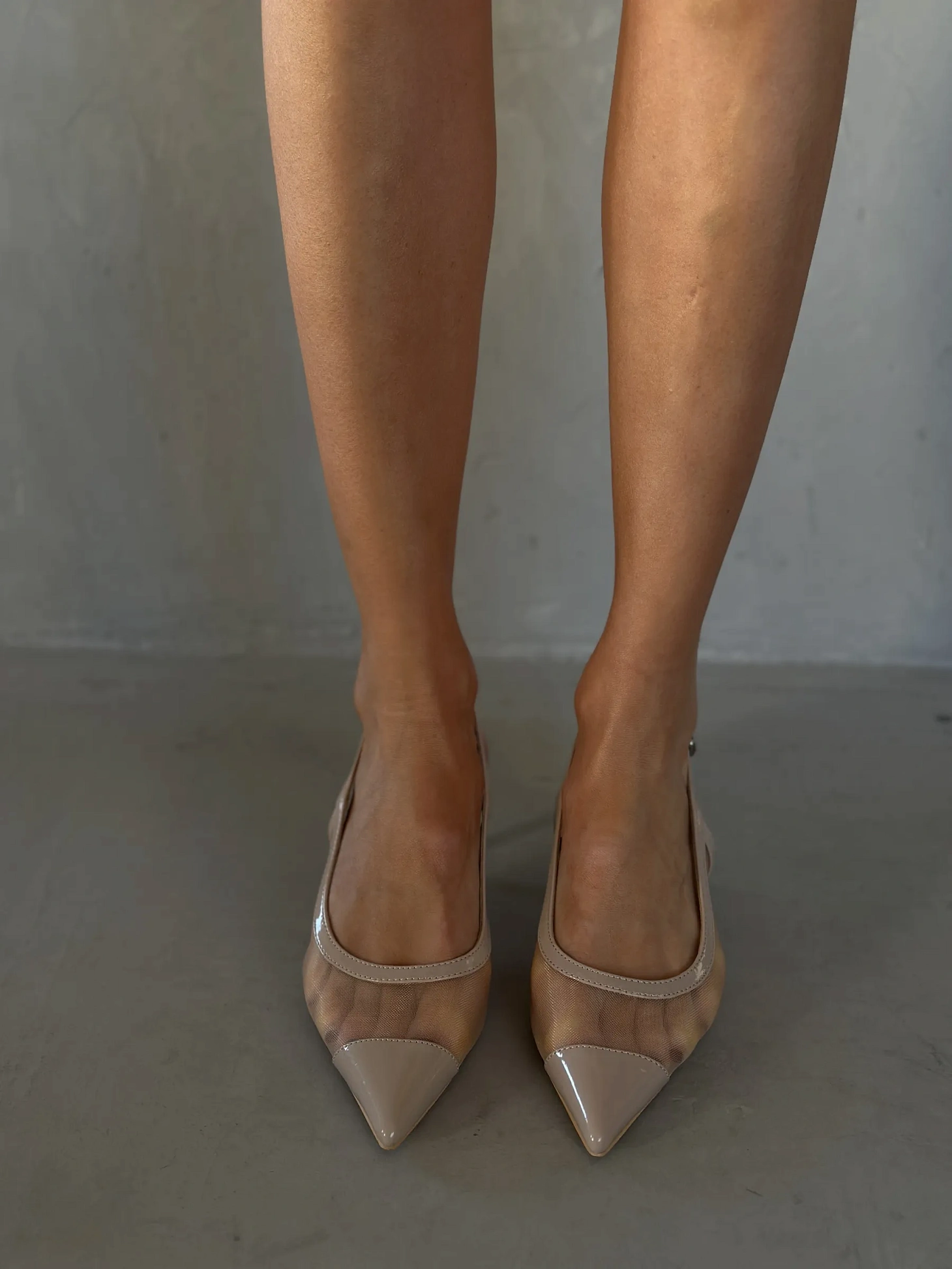 Туфли на каблуке с открытой пяткой лодочки сетка