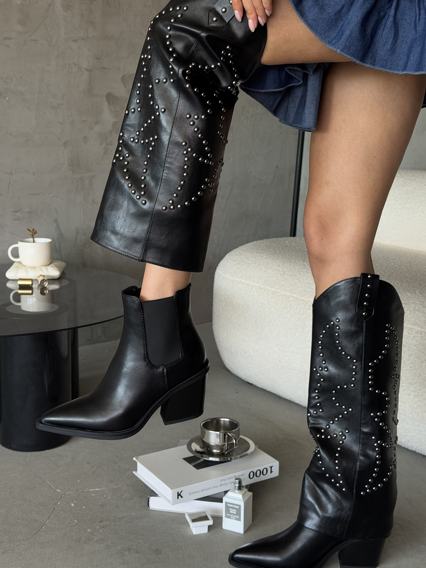 Сапоги-трансформеры женские экокожа