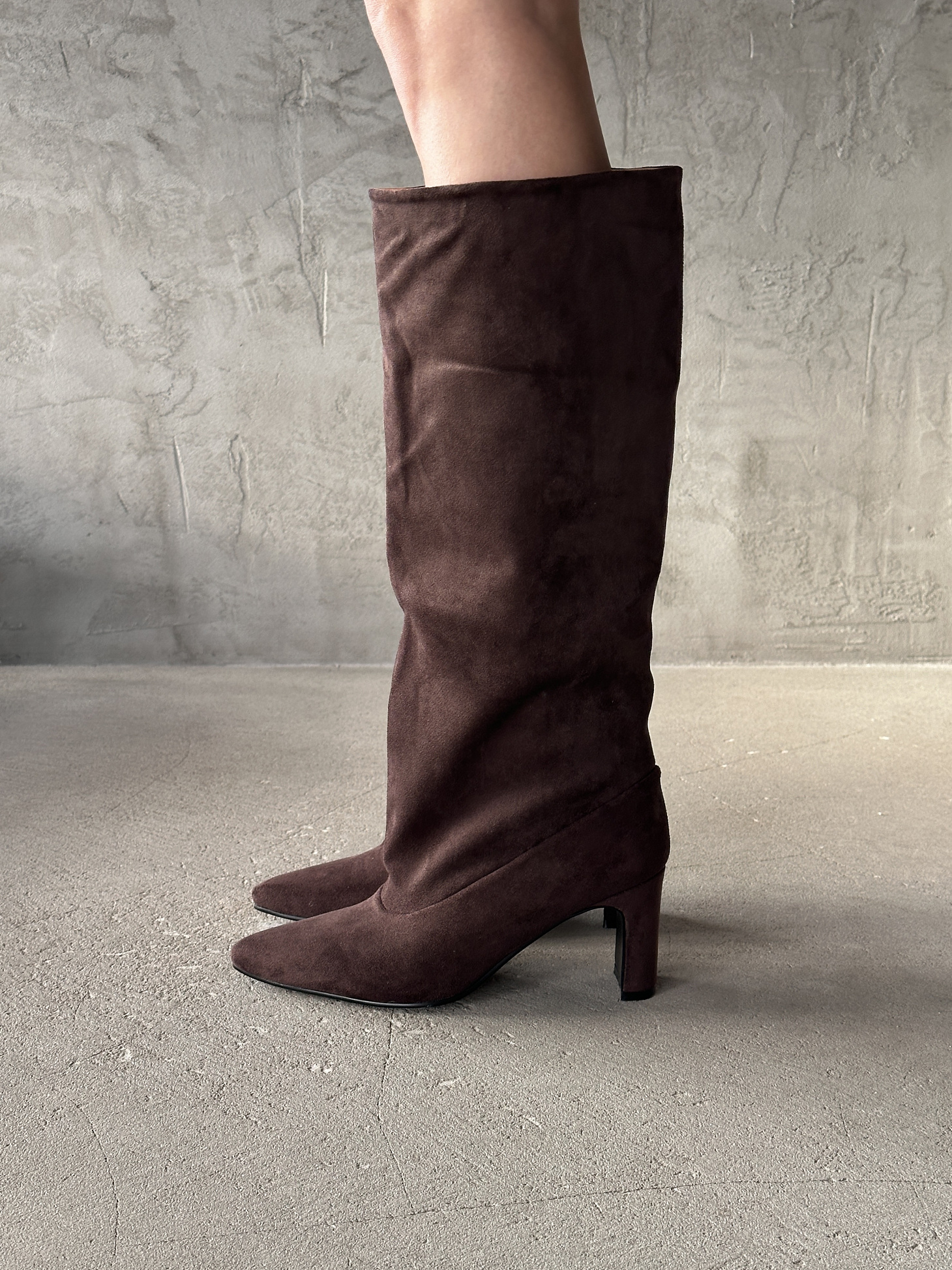 Сапоги женские экозамша