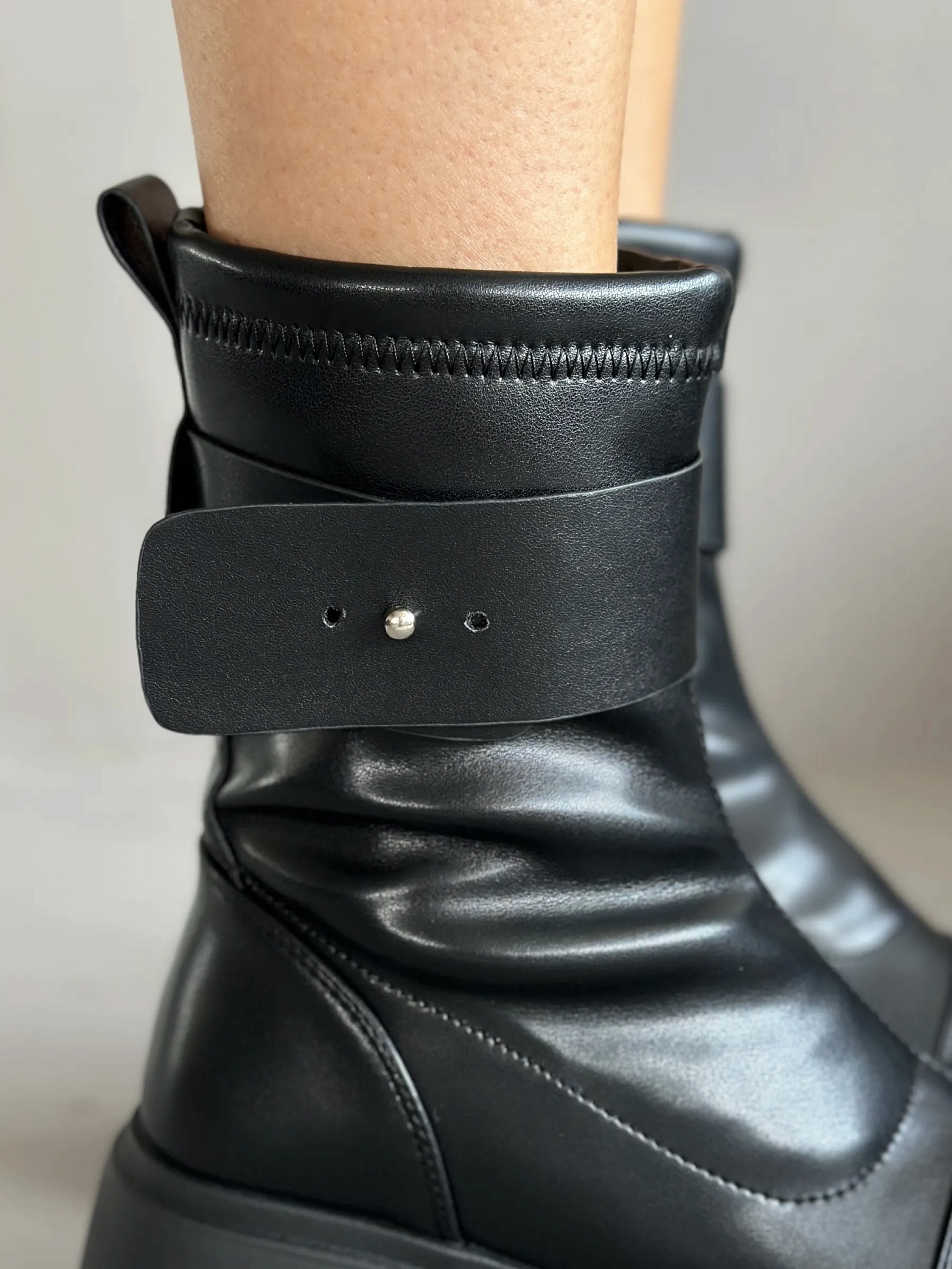 Ботинки женские экокожа шерсть