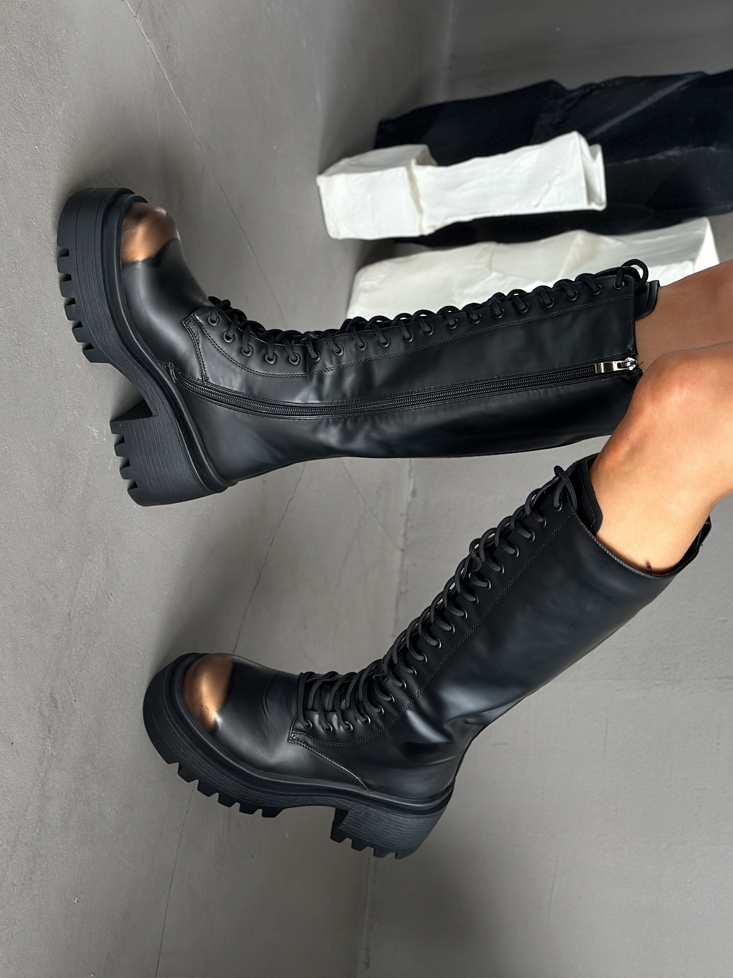 Сапоги женские экокожа еврошерсть