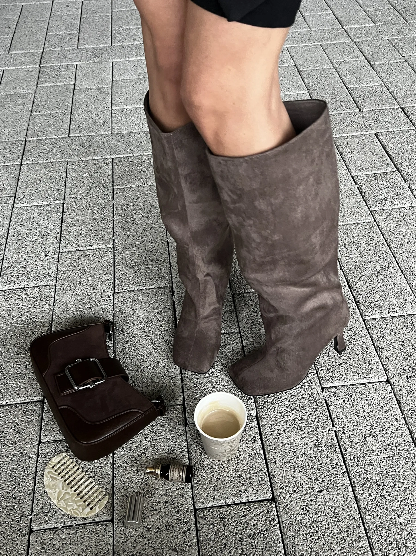 Сапоги женские экозамша