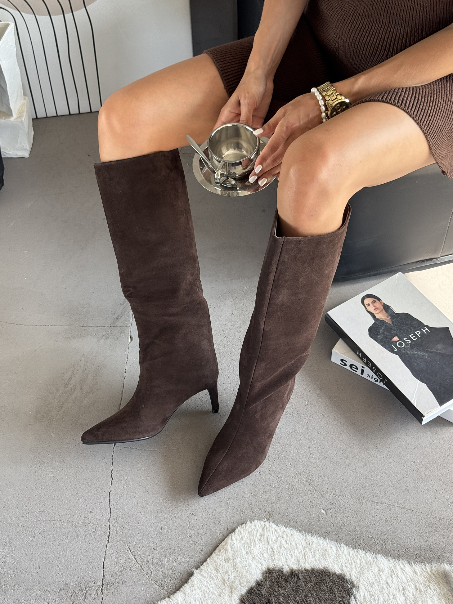 Сапоги женские натуральная замша