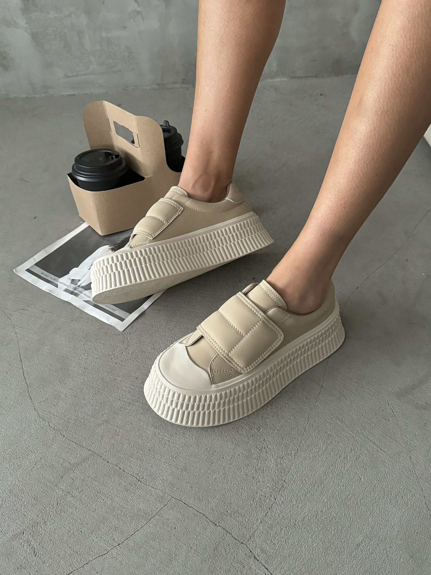 Кеды женские экокожа