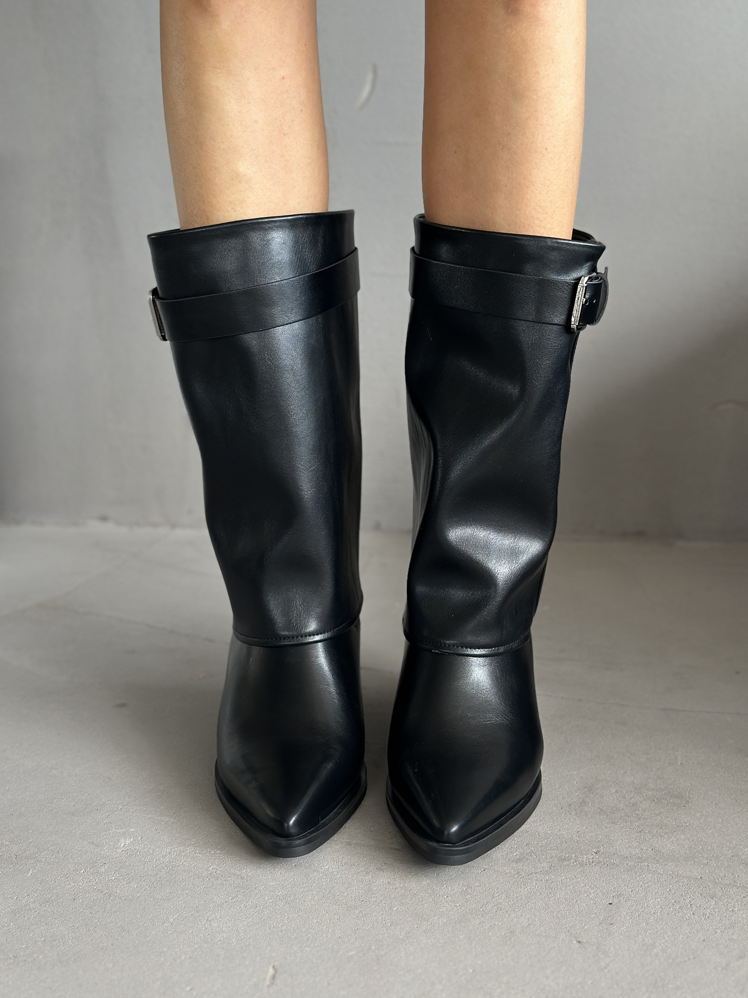 Сапоги-трансформеры женские экокожа шерсть